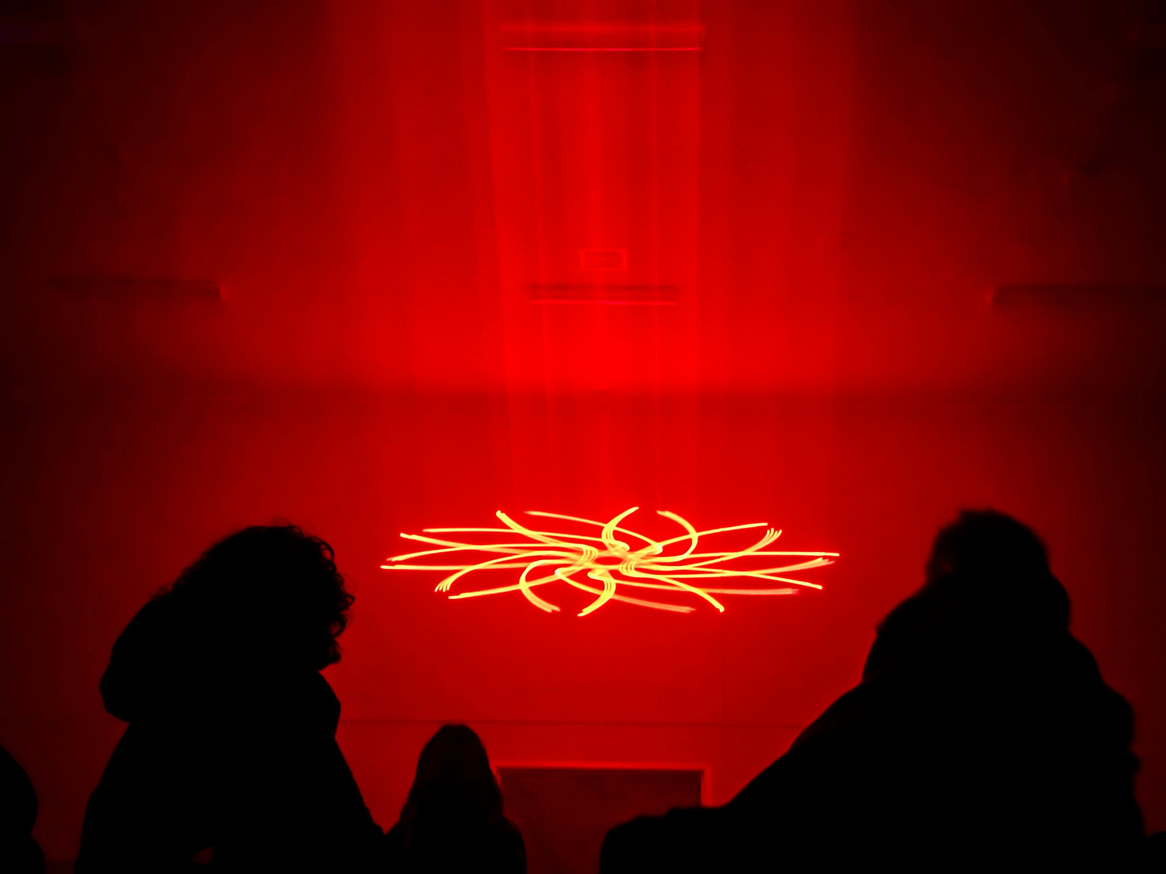BVAV produce an extremely popular lazer and sound show inside the Tasman District School Hall.