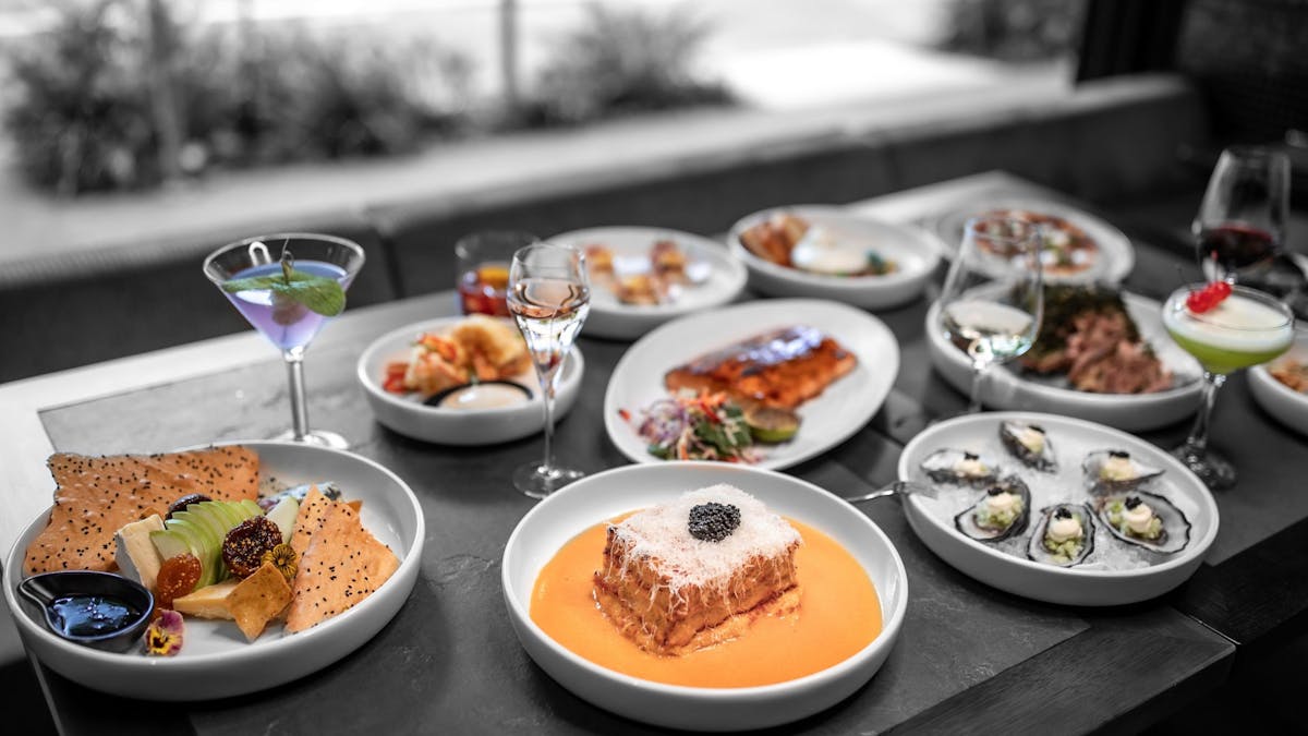 lasagne, salmon, oysters, cheese