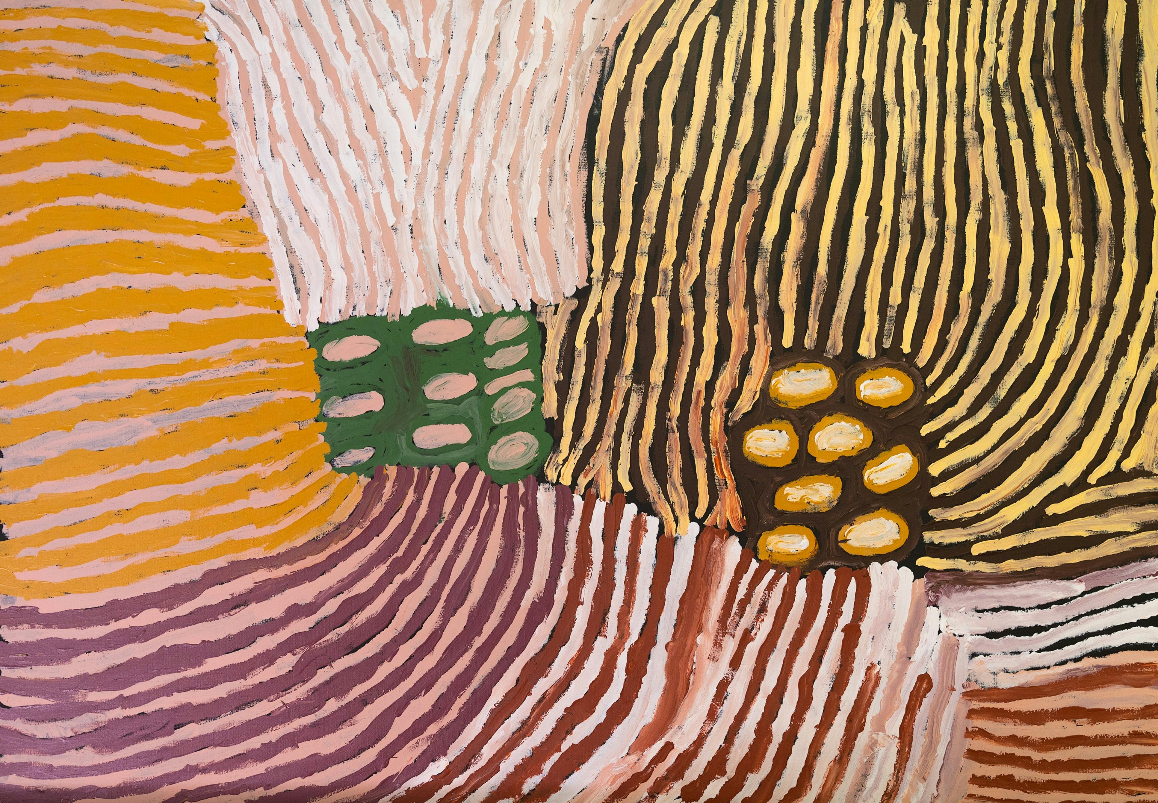 Abstract aboriginal art ceremony painting