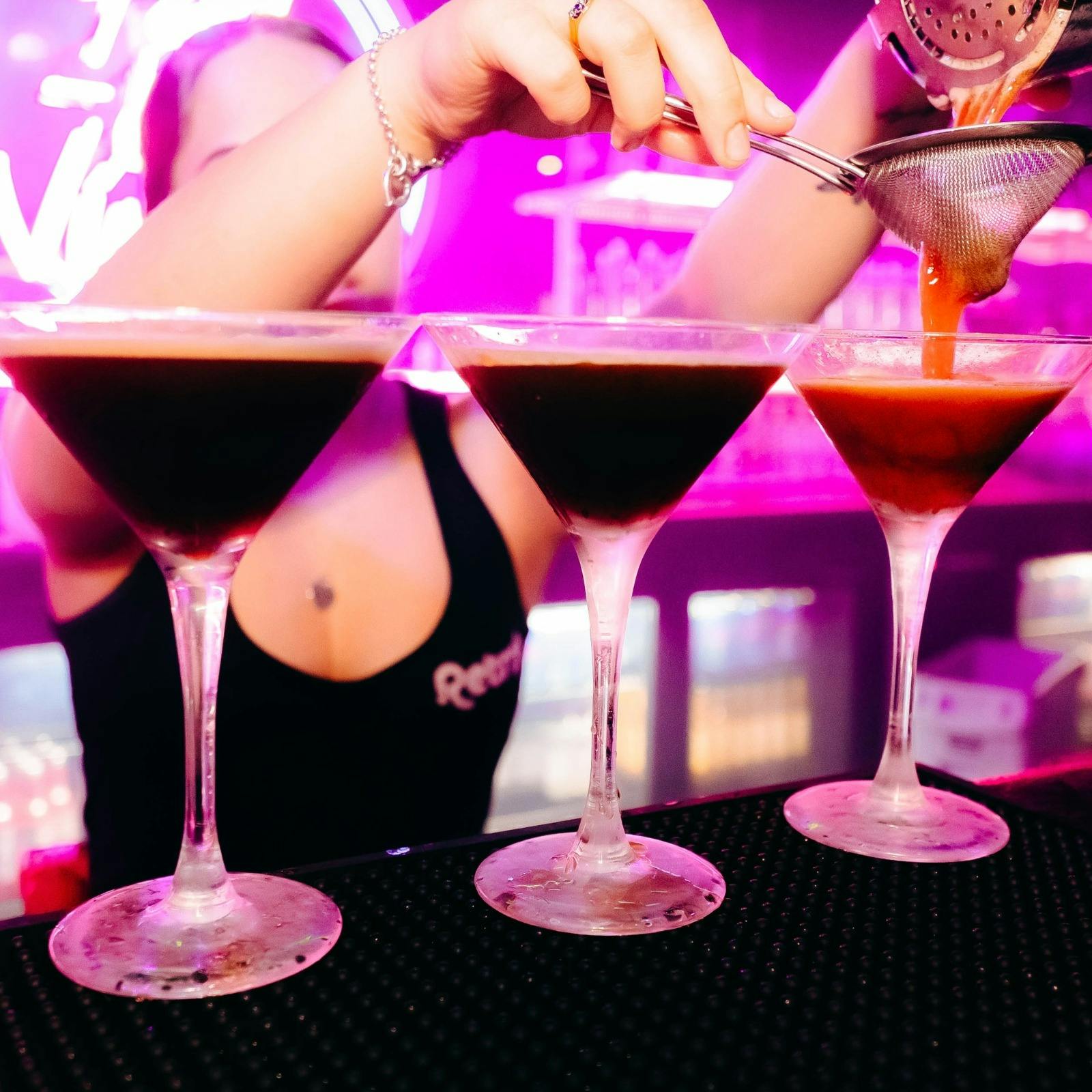 Some of our classic cocktails being made