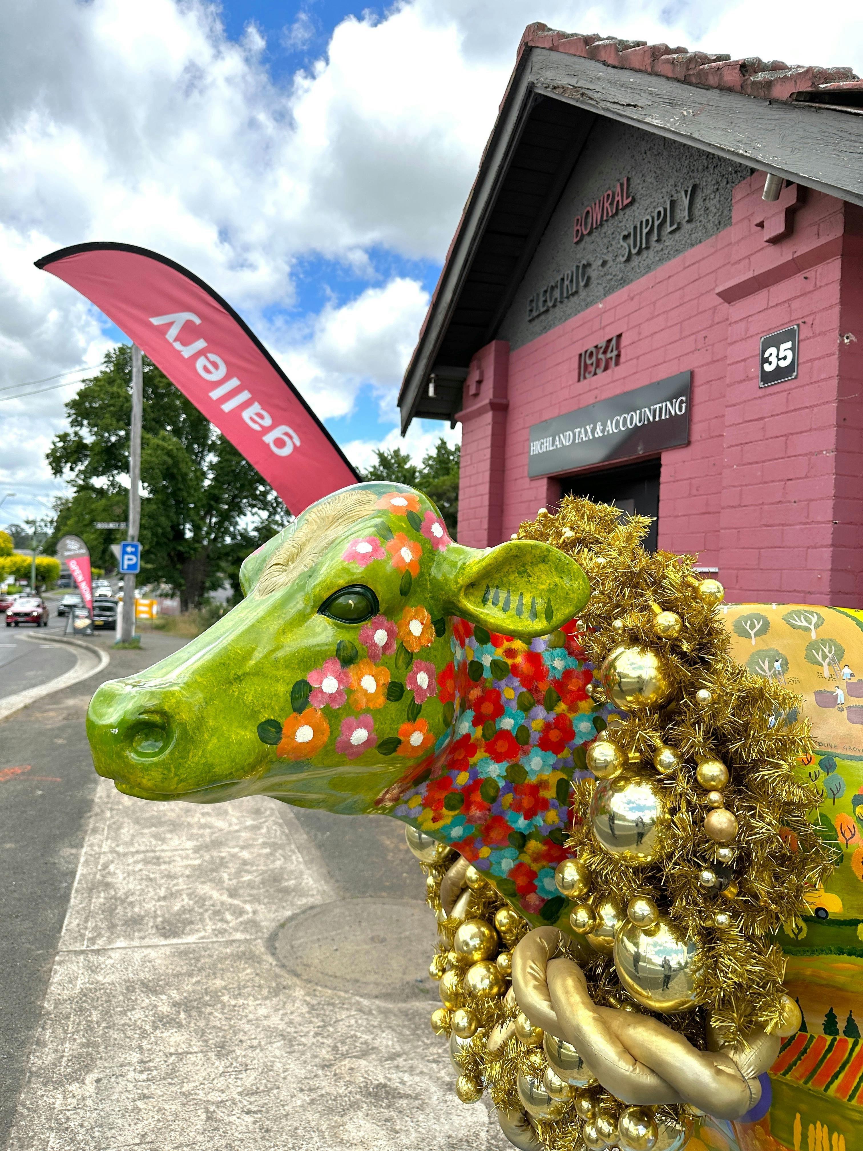 The Moona Lisa is an iconic life size sculpture situated at the Milk Factory Building