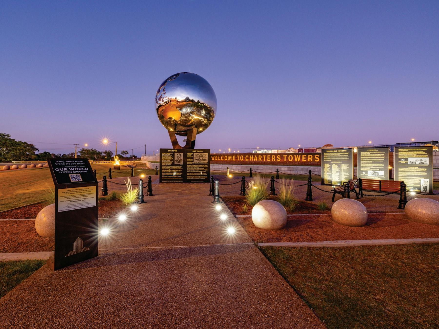 The World monument at night