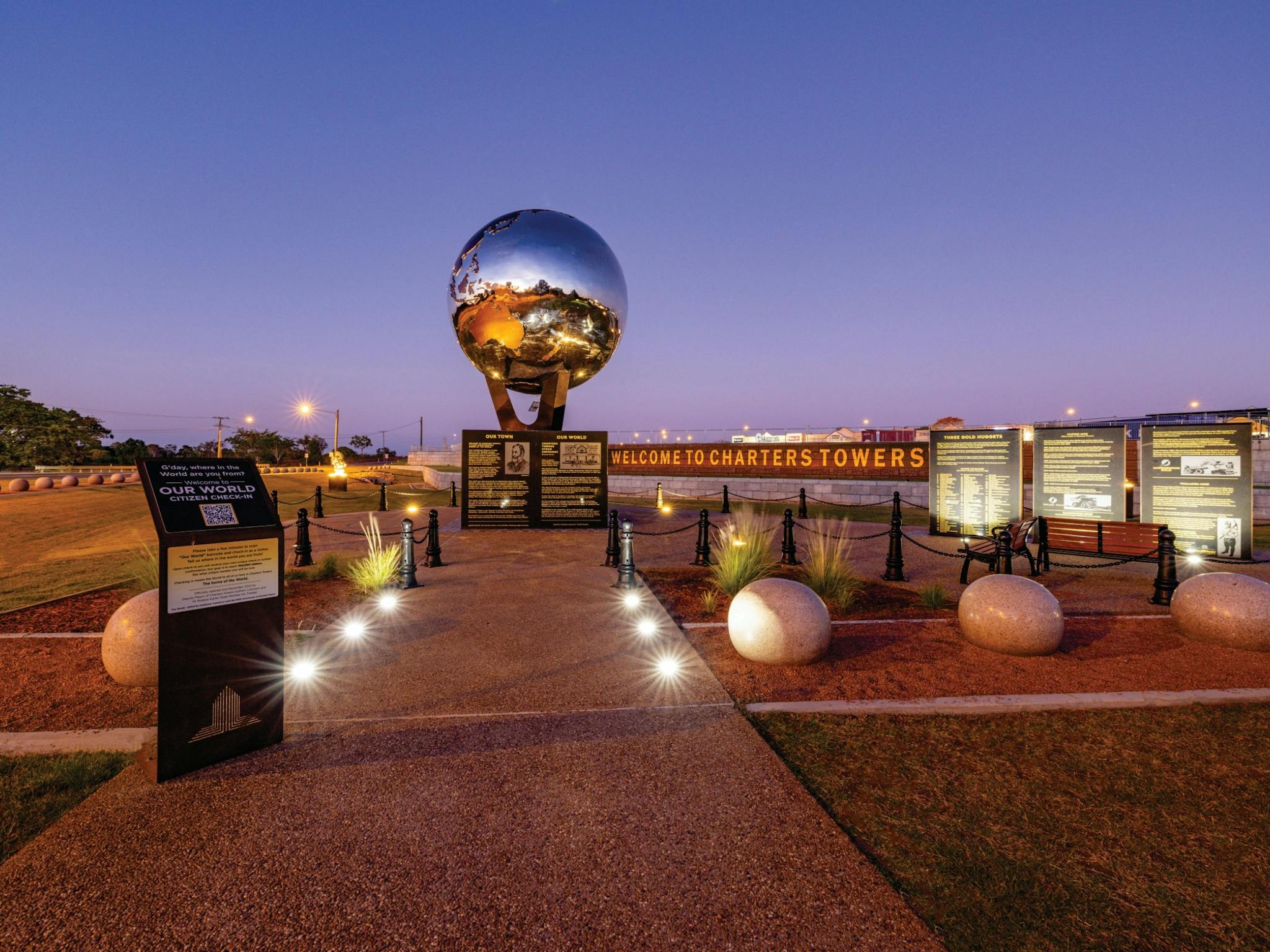 The World monument at night