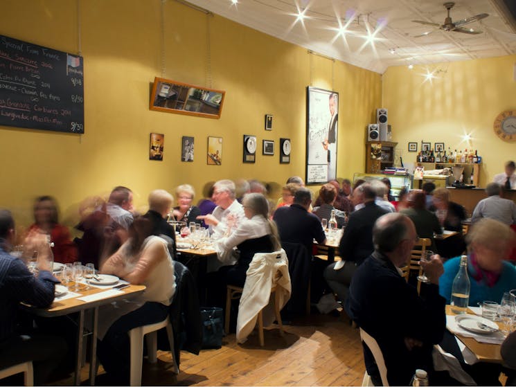 Patrons enjoying the evening.