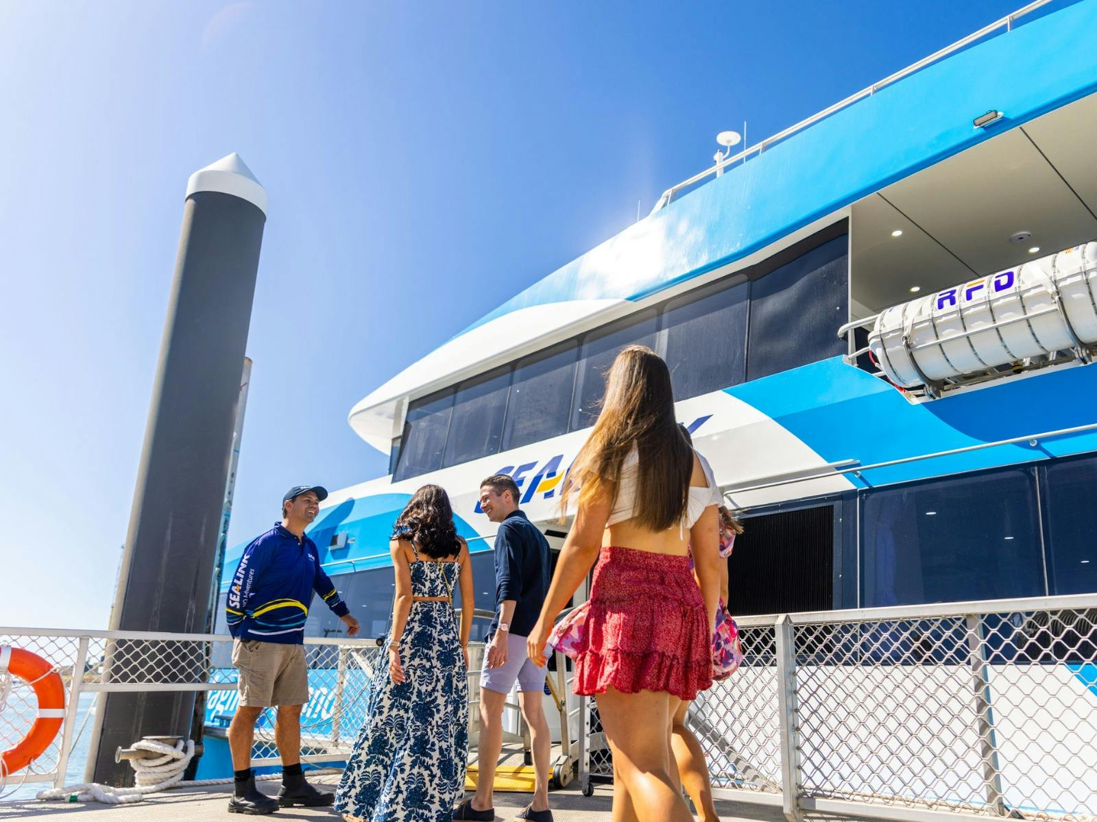 Guests enjoy easy and accessible boarding with SeaLink