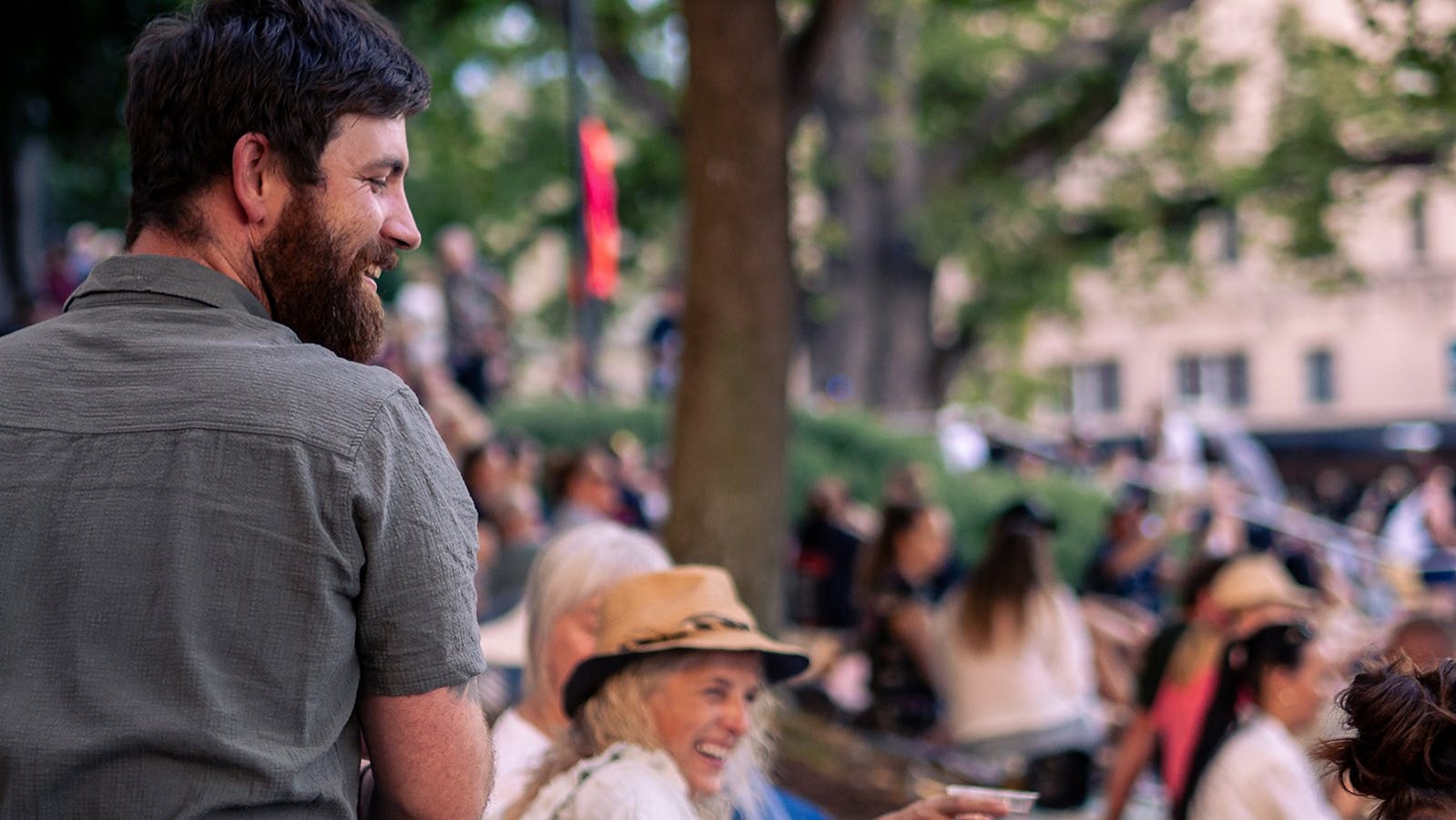 FLAMIN Tassie Barbecue Festival Hobart Tasmania relaxing on lawns