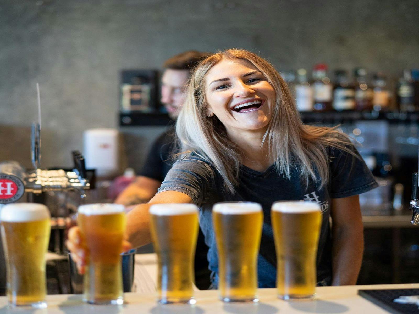 Friendly staff and cold beer at Heads of Noosa Brewing Co.