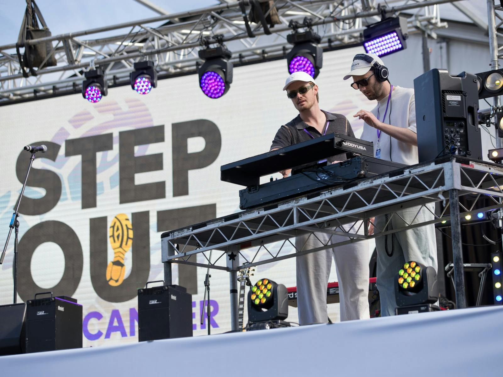 DJs at the Step Out for Cancer Finish Festival at Royal Randwick Racecourse
