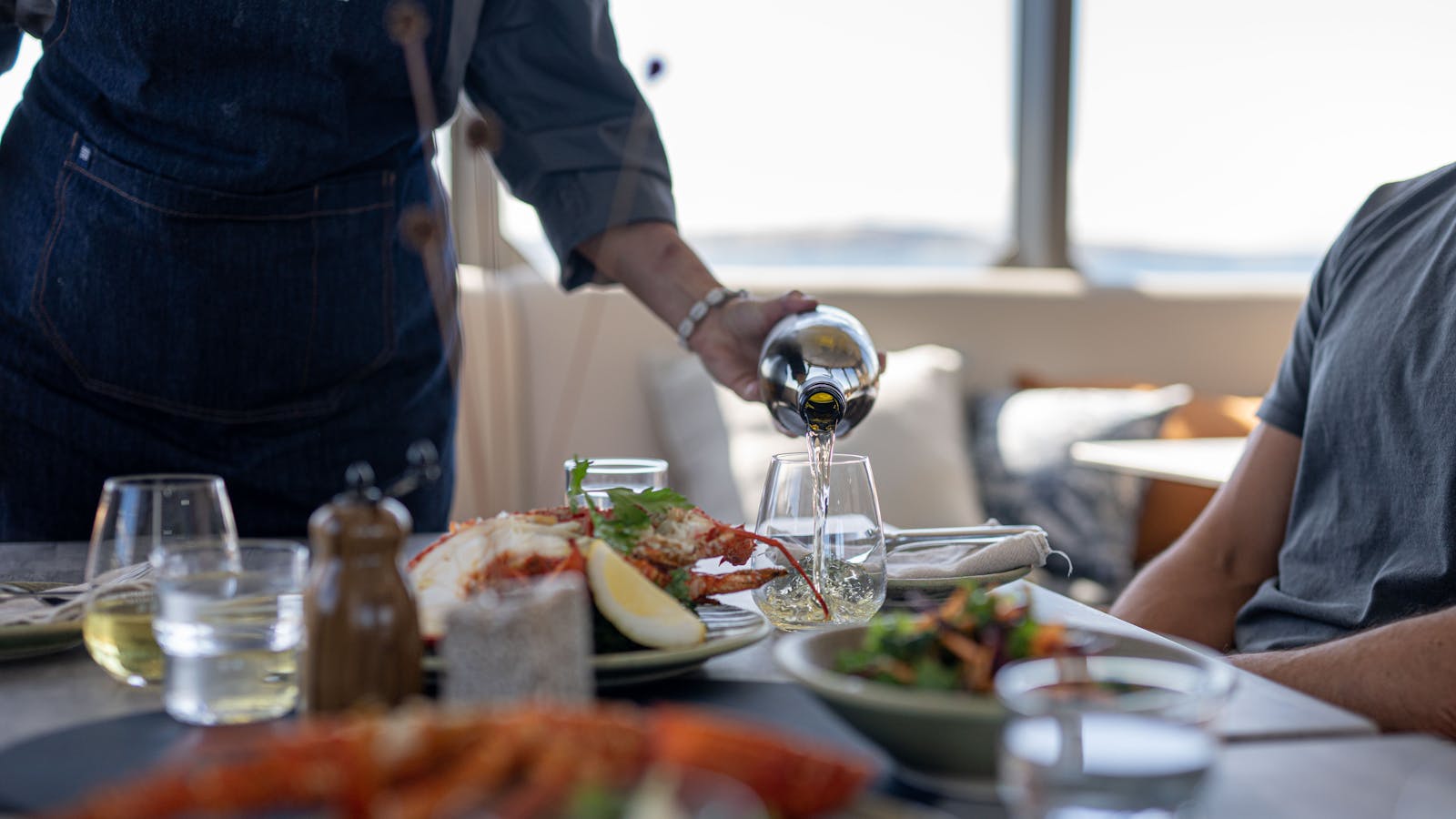 Generous Tasmanian food and wine is part of the On Board experience