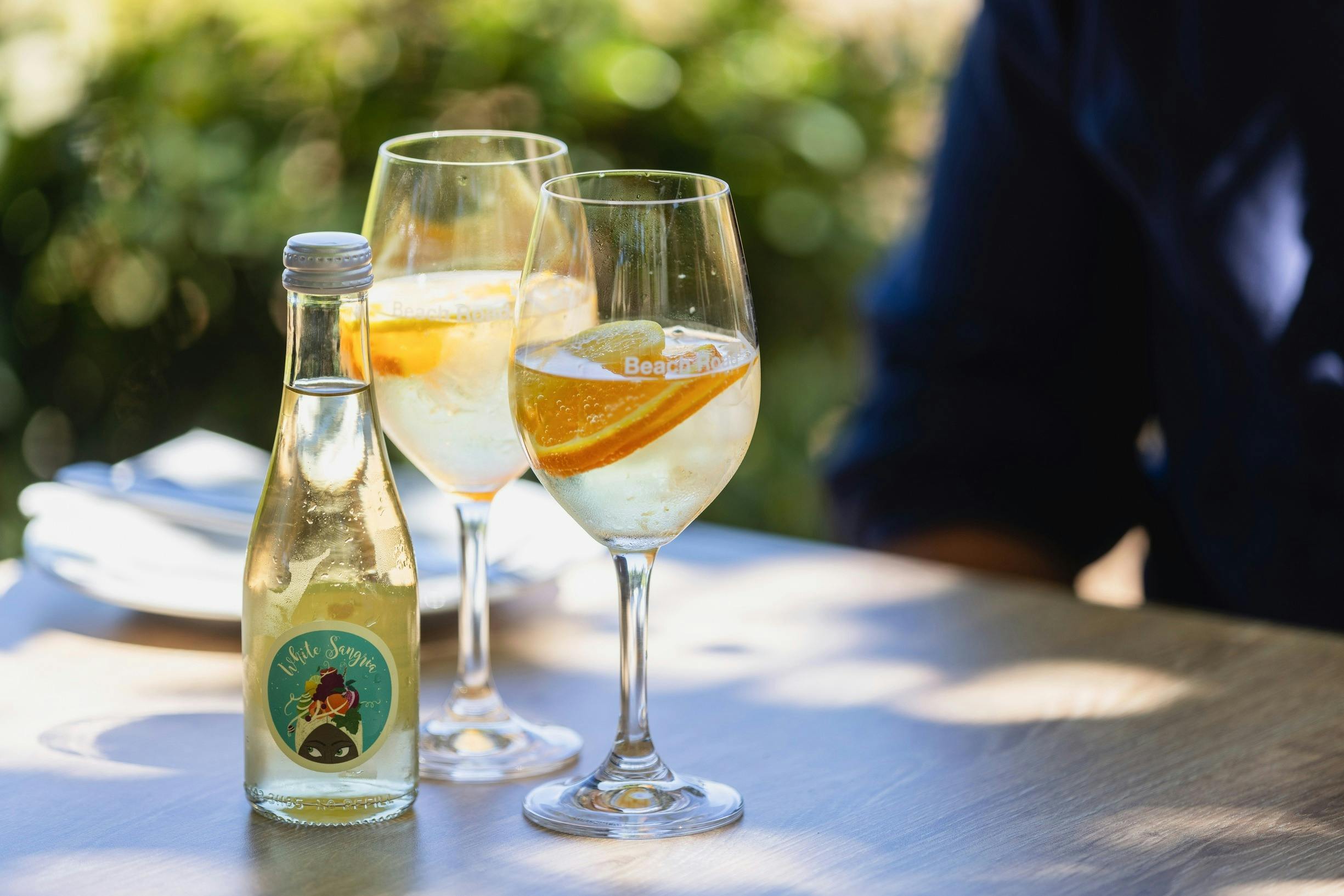 White sangria, Wine Tasting, Pizza and Wine  at Beach Road Winery and Restaurant in McLaren Vale