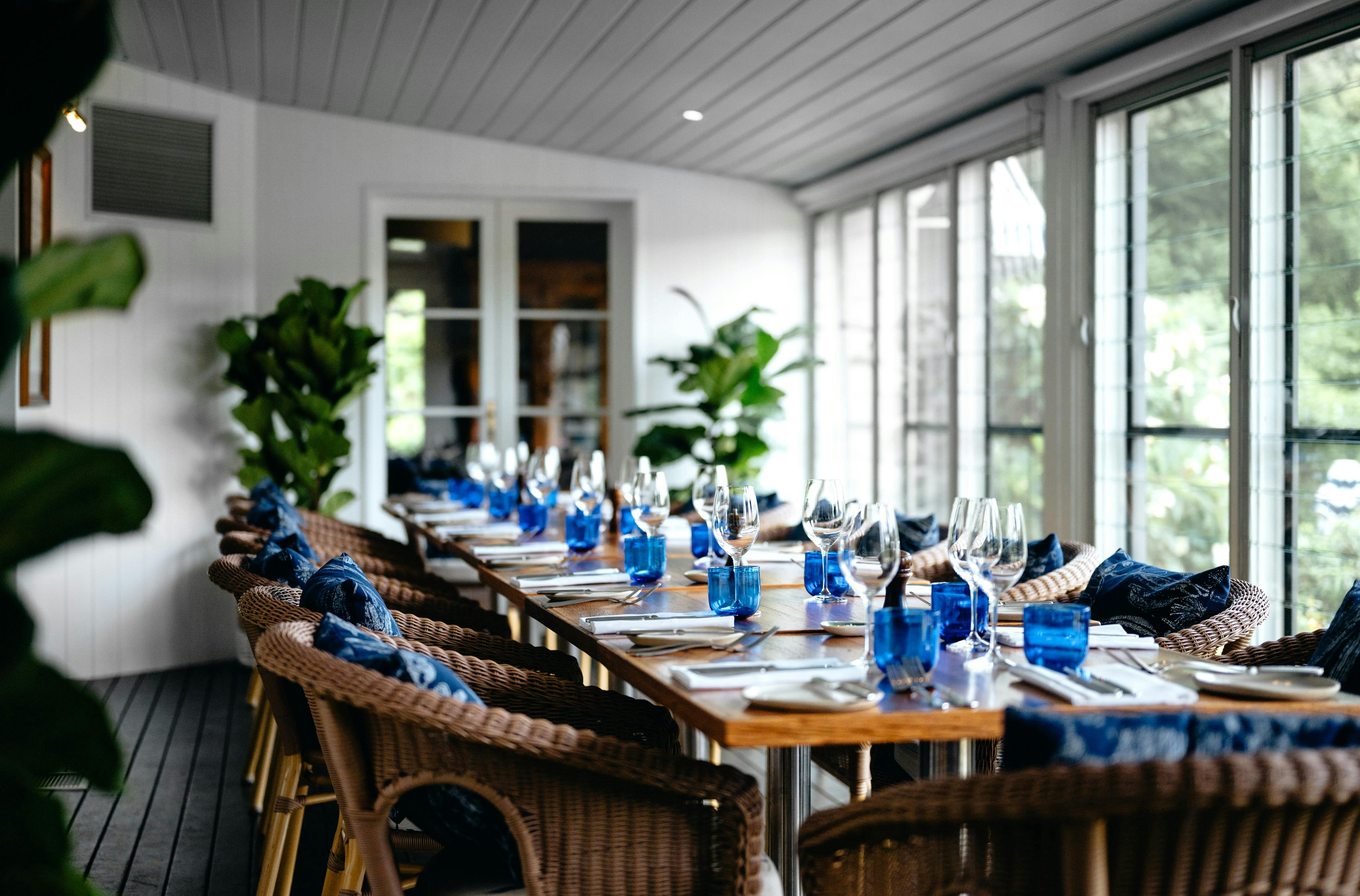 Restaurant verandah dining