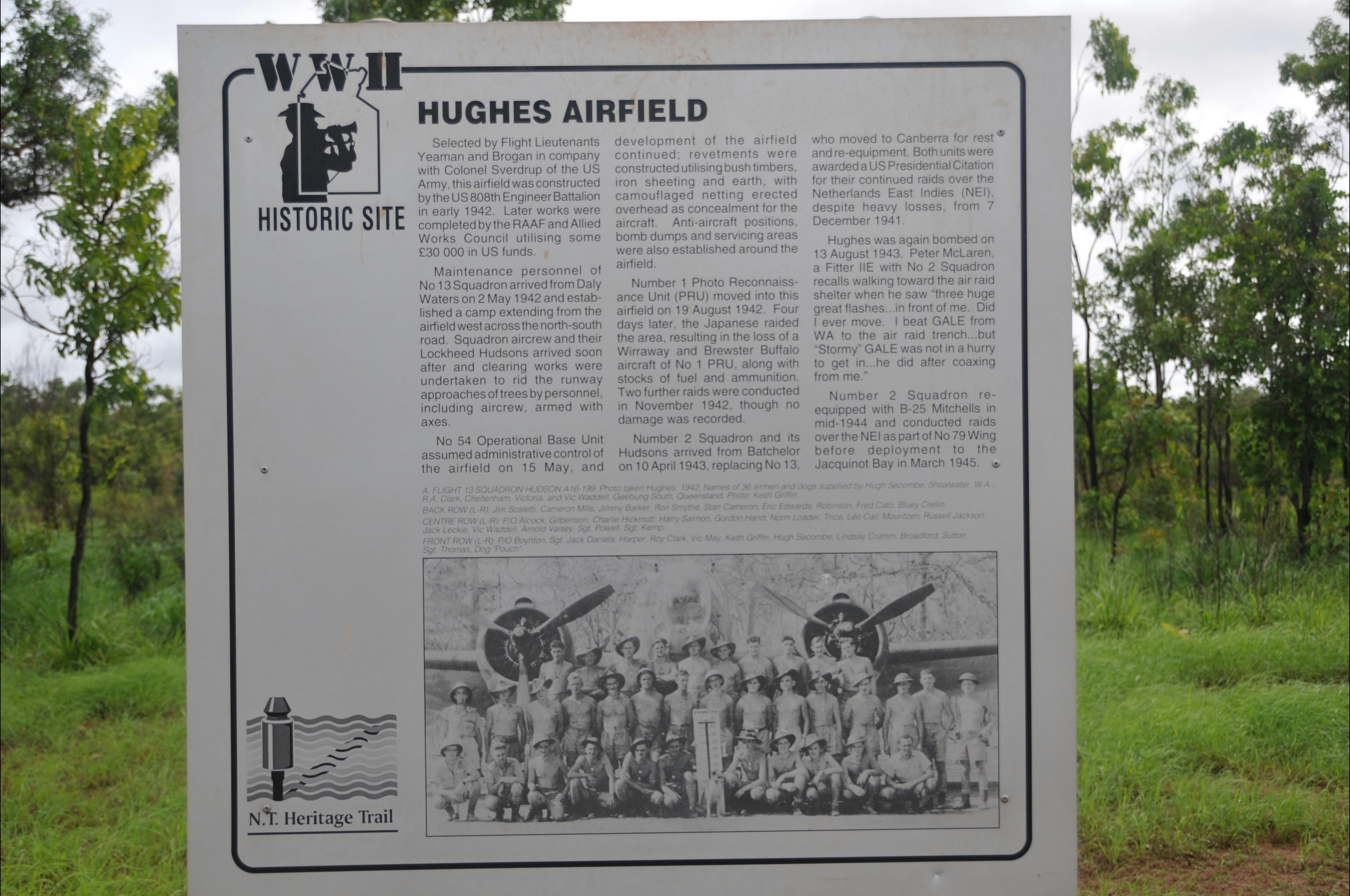 One of two interpretative panels on site.