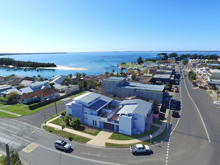 Aerial View of the Nautilus Apartments Complex