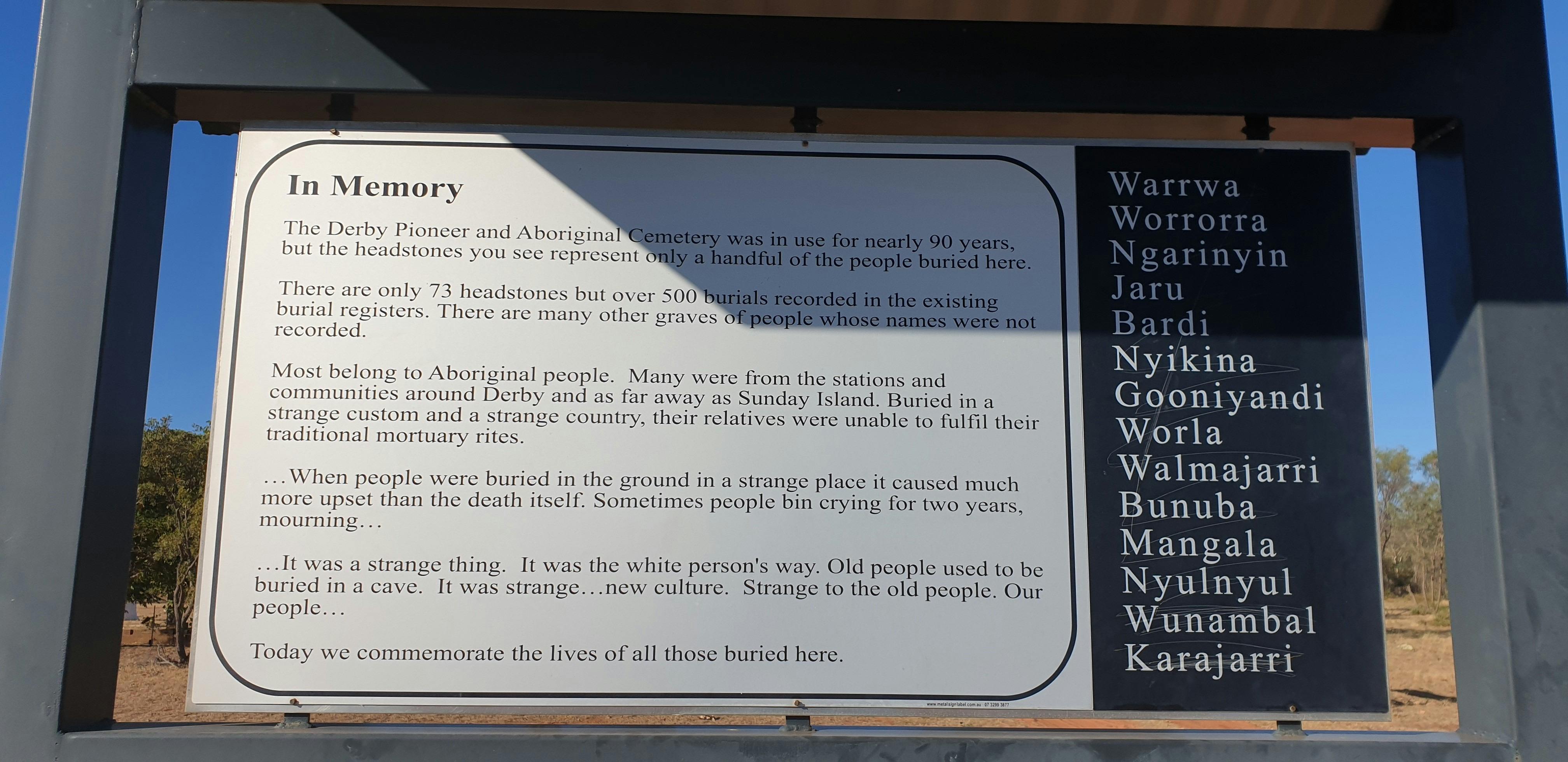 Derby Pioneer Cemetery, Derby, Western Australia
