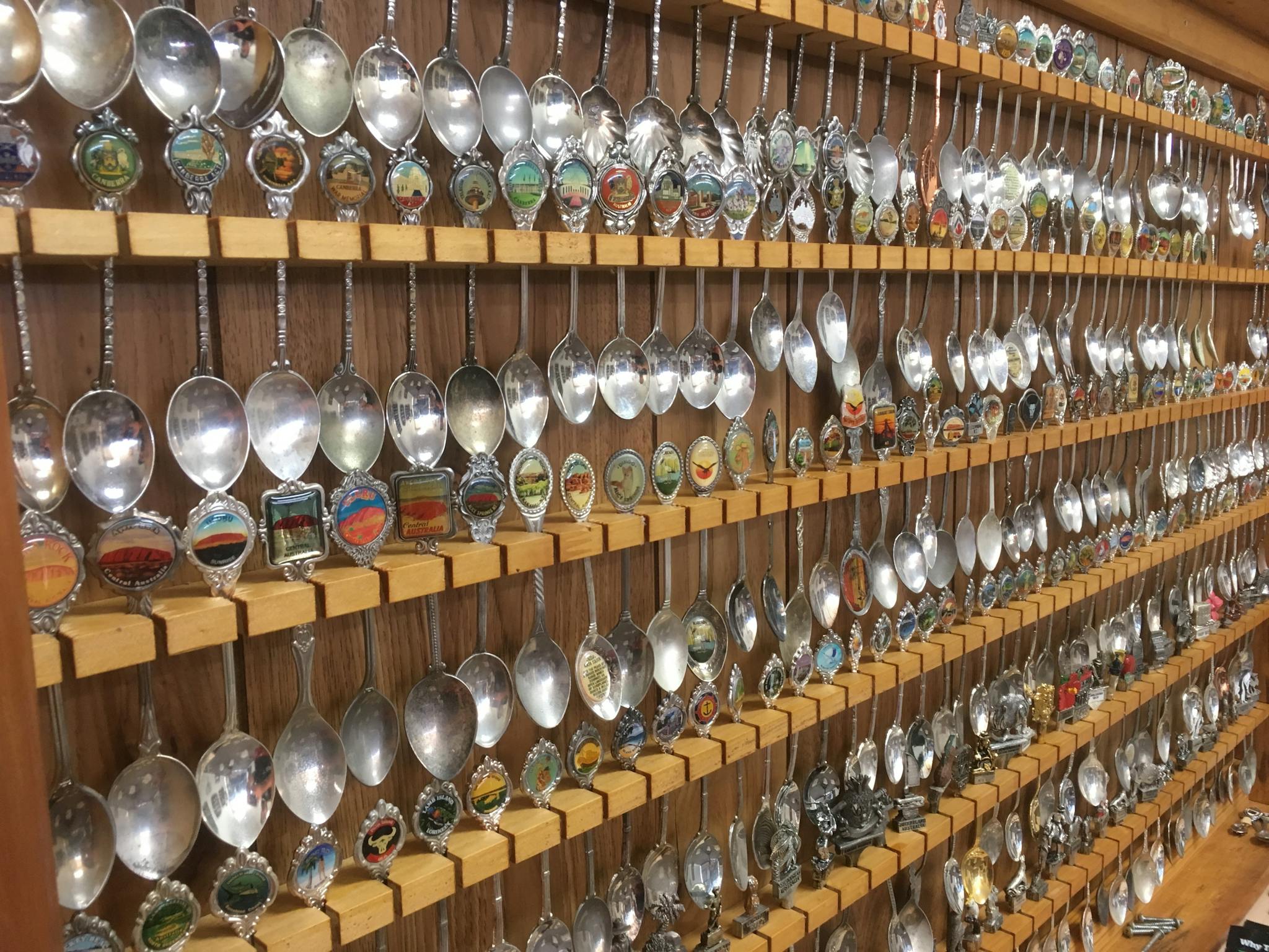 Spoonarama is the Largest Display of Souvenir Teaspoons in Queensland Spoonarama is the Largest Display of Souvenir Teaspoons in Queensland