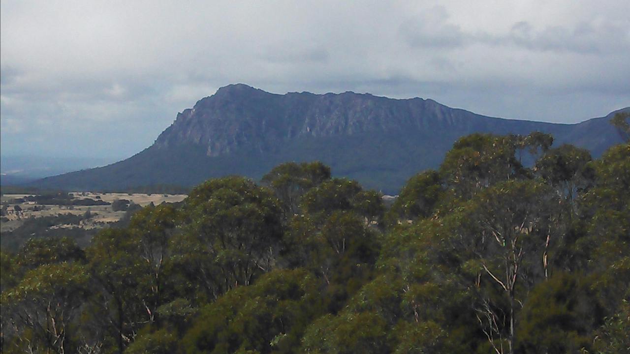 A view of Mount Roland from the summit of Bell Mountain