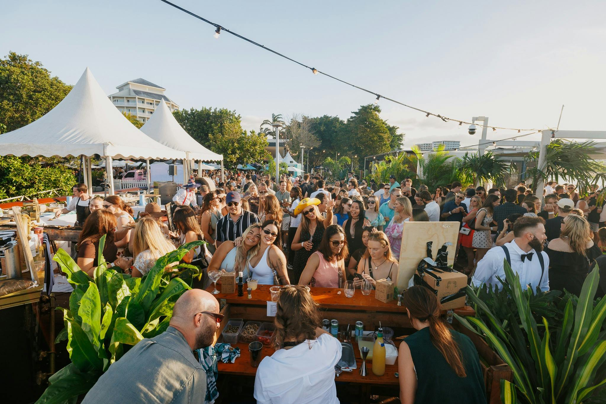 Guests enjoying the Food & Wine Festival