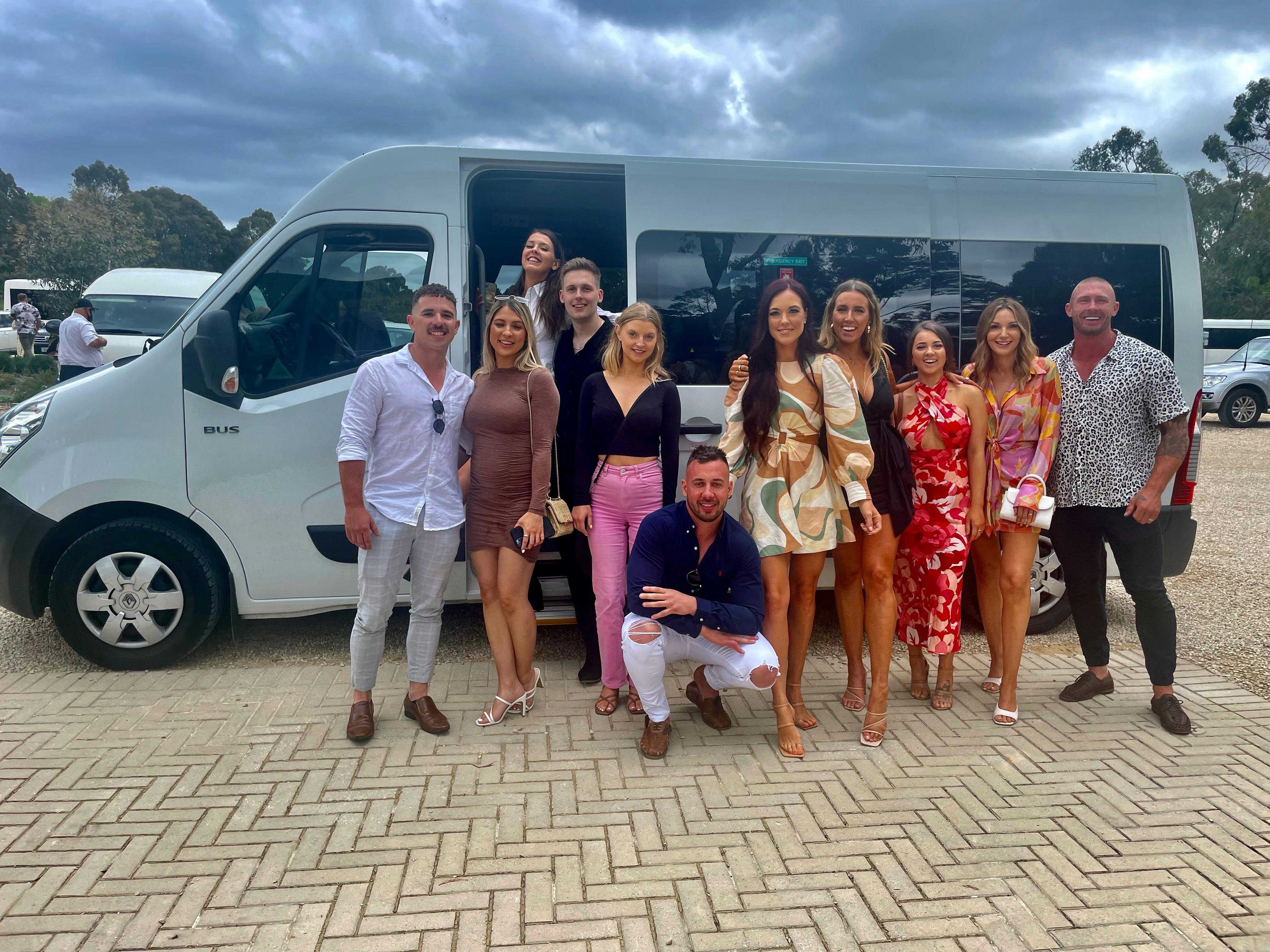 Group of travellers enjoying some of what the Adelaide Hills has to offer.