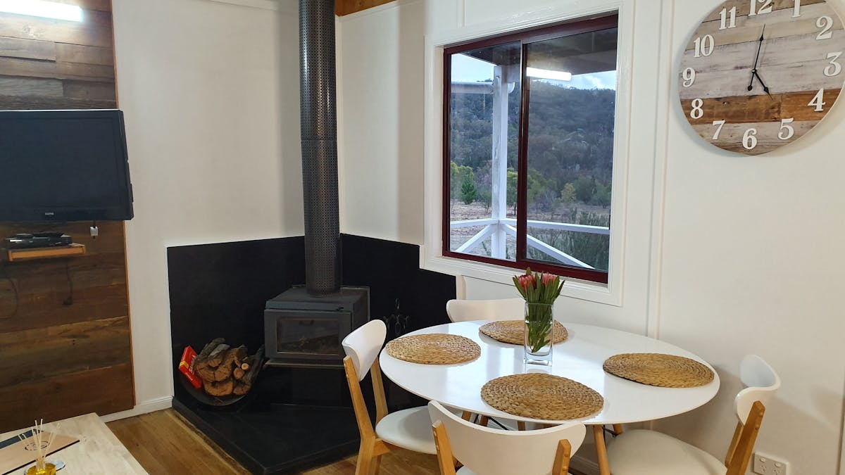 Fireplace and dining