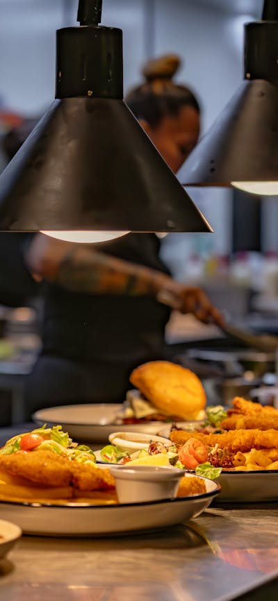 Steampacket Hotel kitchen pass image of fresh food using local sustainable produce