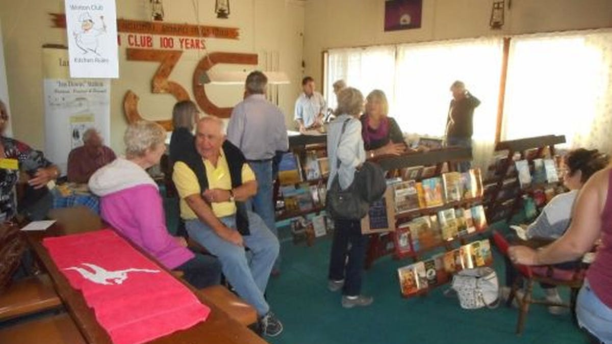 Outback books on display