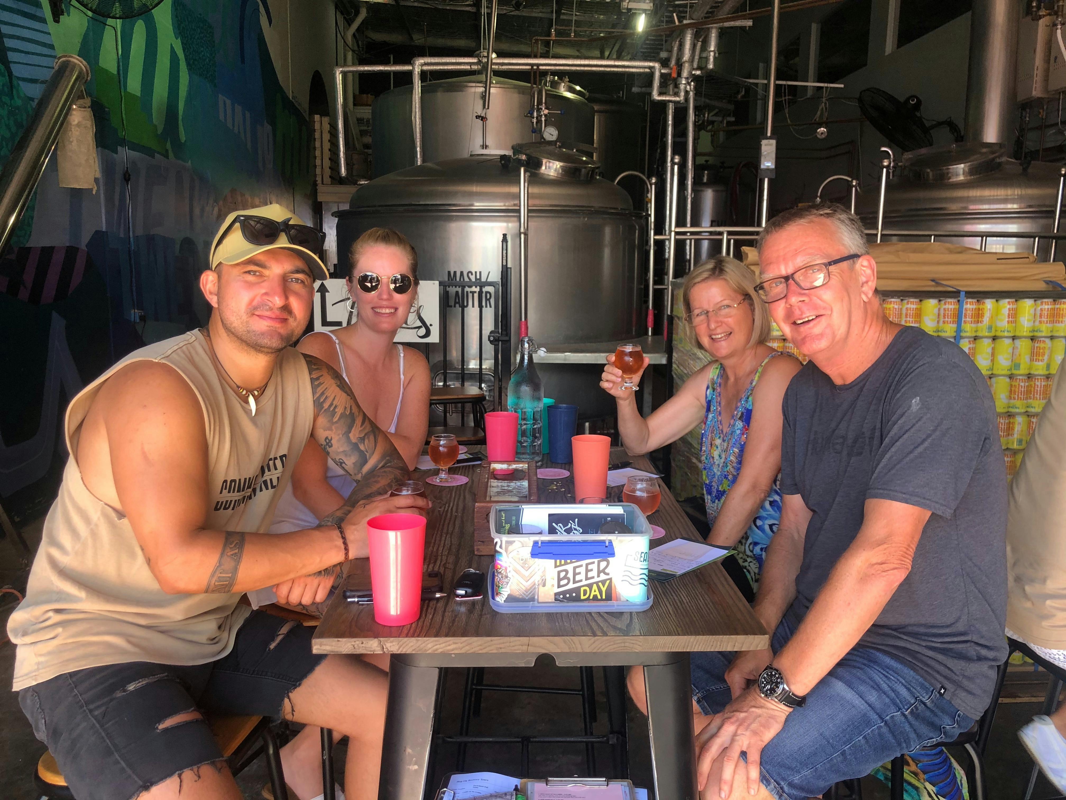 Enjoying beers on a summer day