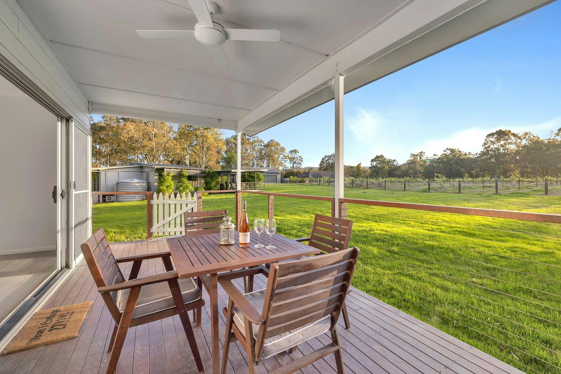 Back verandah overlooking vines