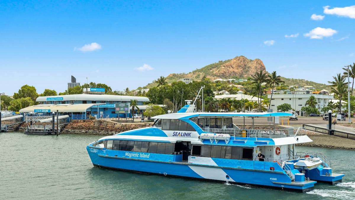 Fantome Cat arrives at the Breakwater ferry terminal in Townsville