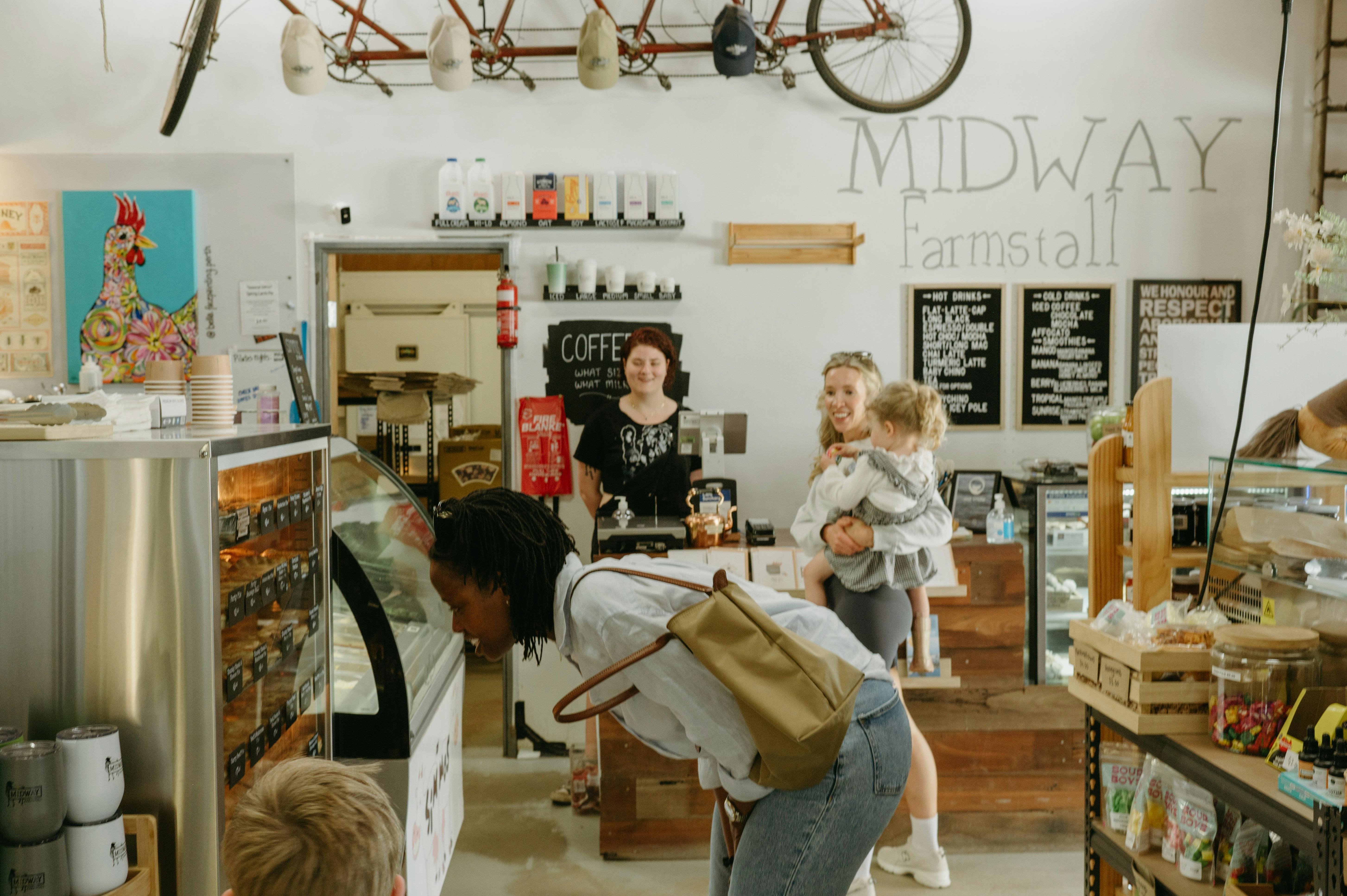 Inside farm shop