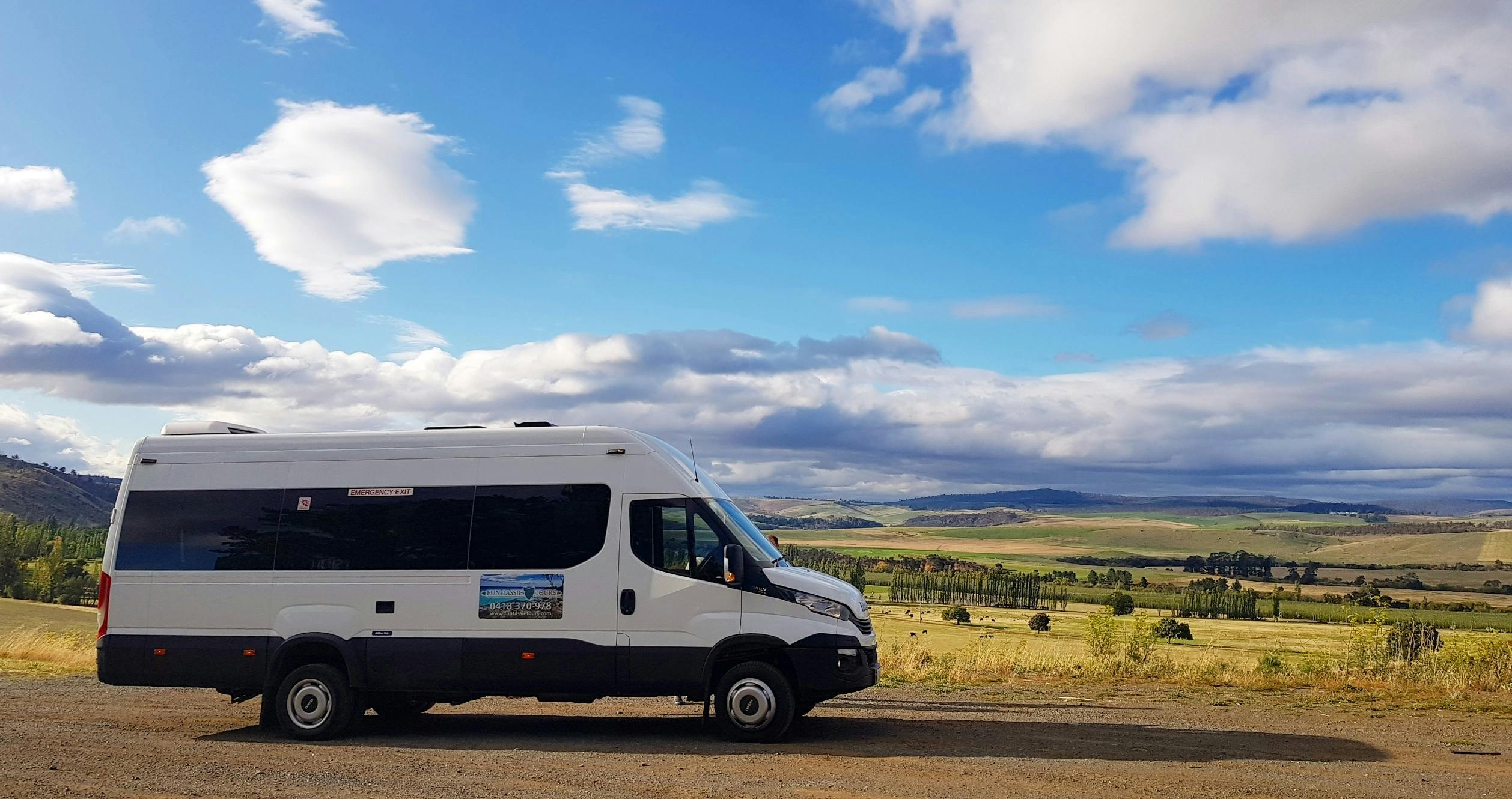 Travel in any of our 3 luxury vehicles. With 17 seats we always cap the groups at 12 guests.