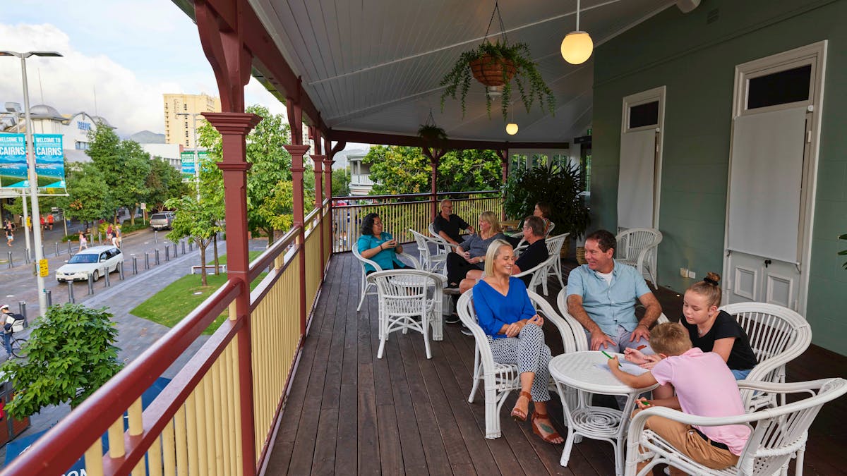 Relax on the verandah of Cairns Museum