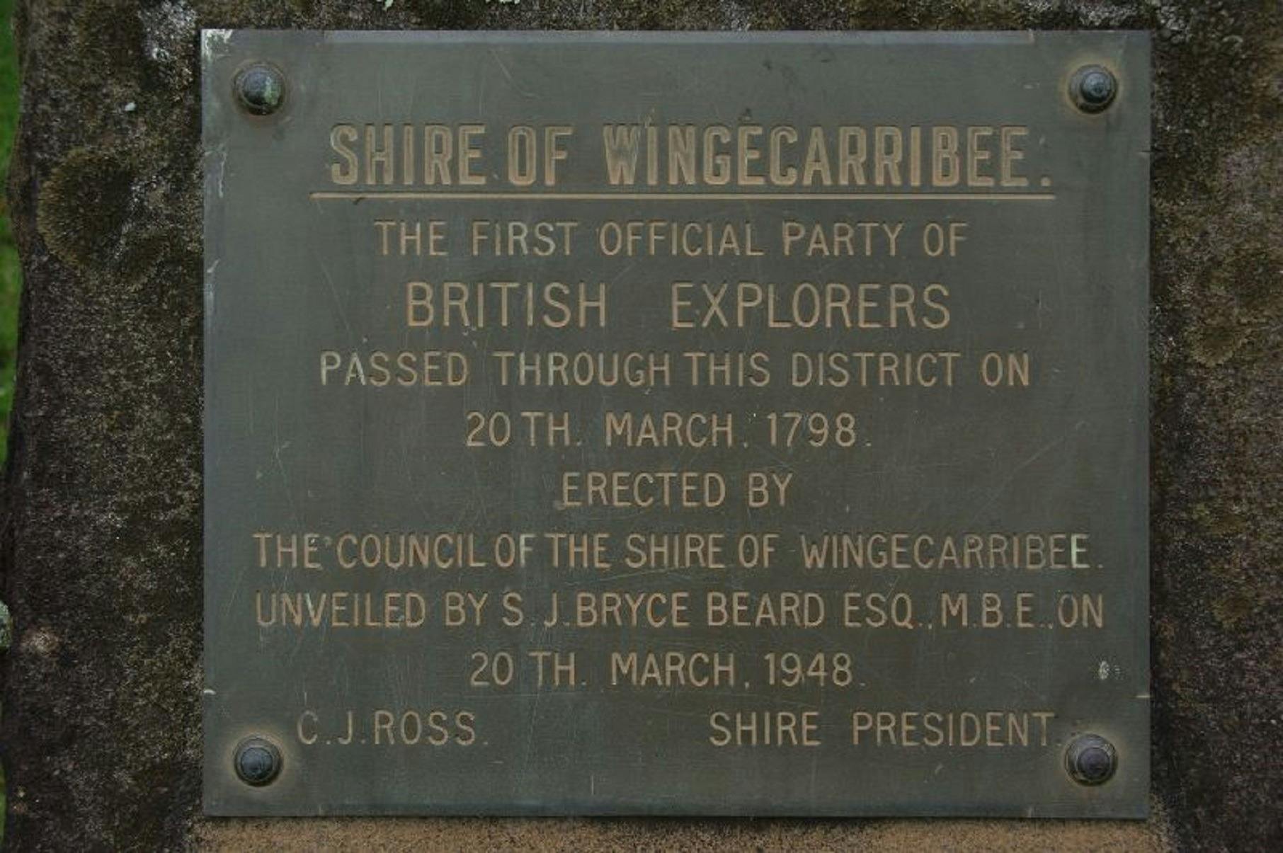 Sutton Forest Explorers Memorial Monument