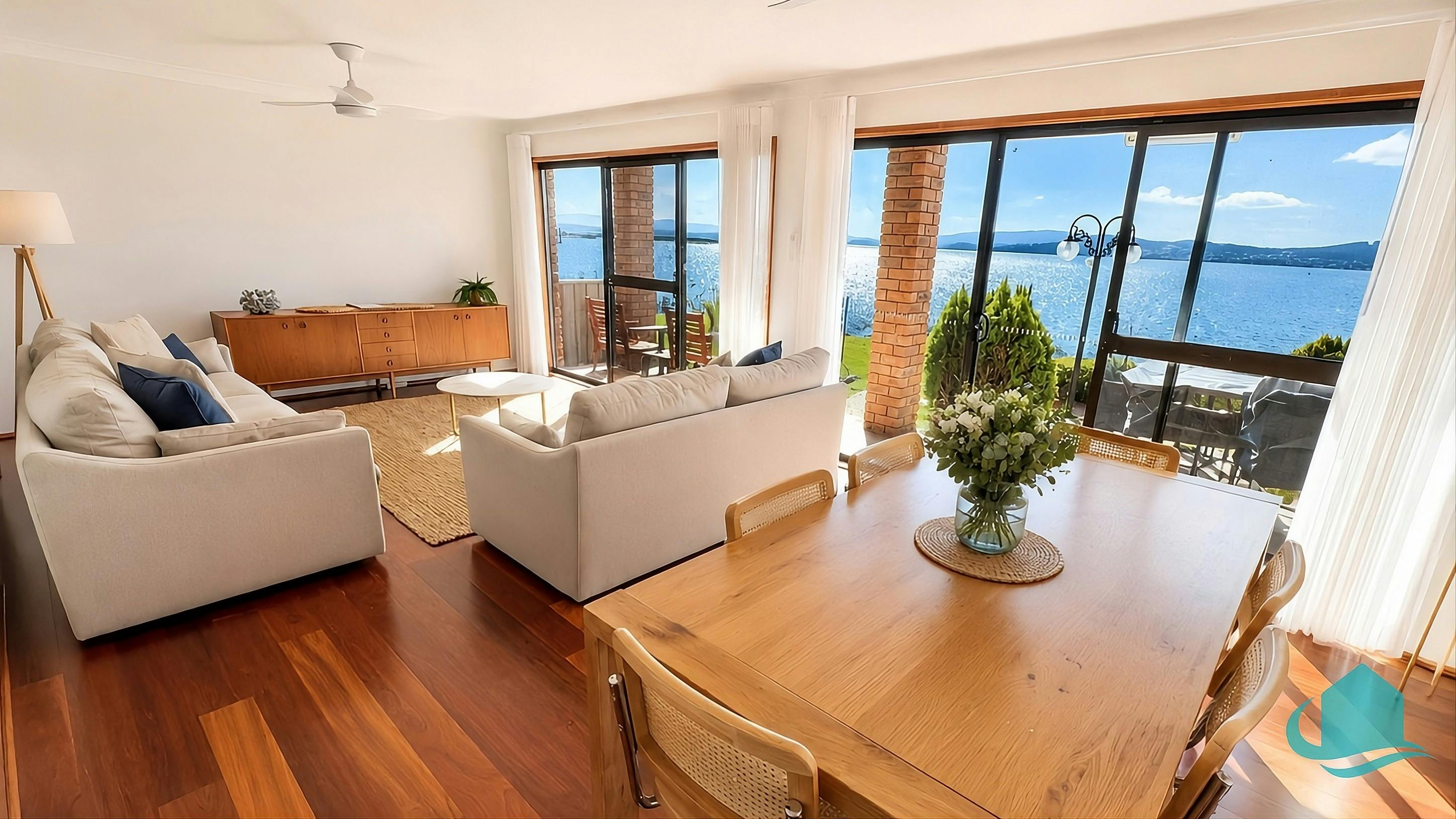 Dining and living areas