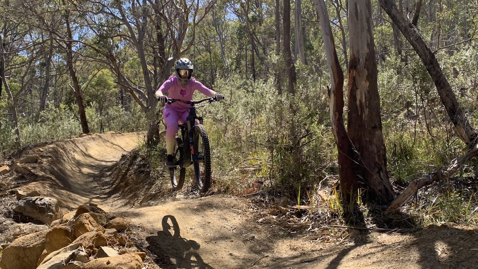 A single young rider.