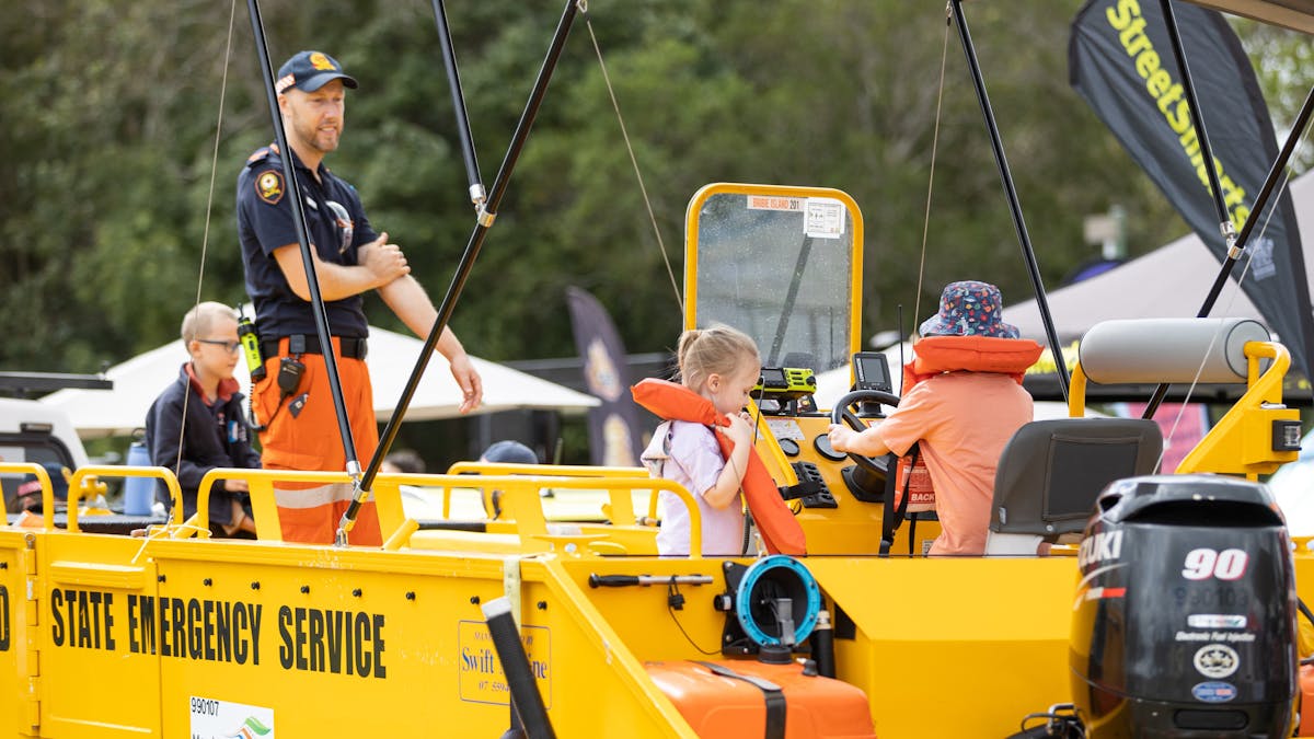 on-board_SES_boat_moreton_bay_emergency_Services_expo on-board_SES_boat_moreton_bay_emergency_Services_expo
