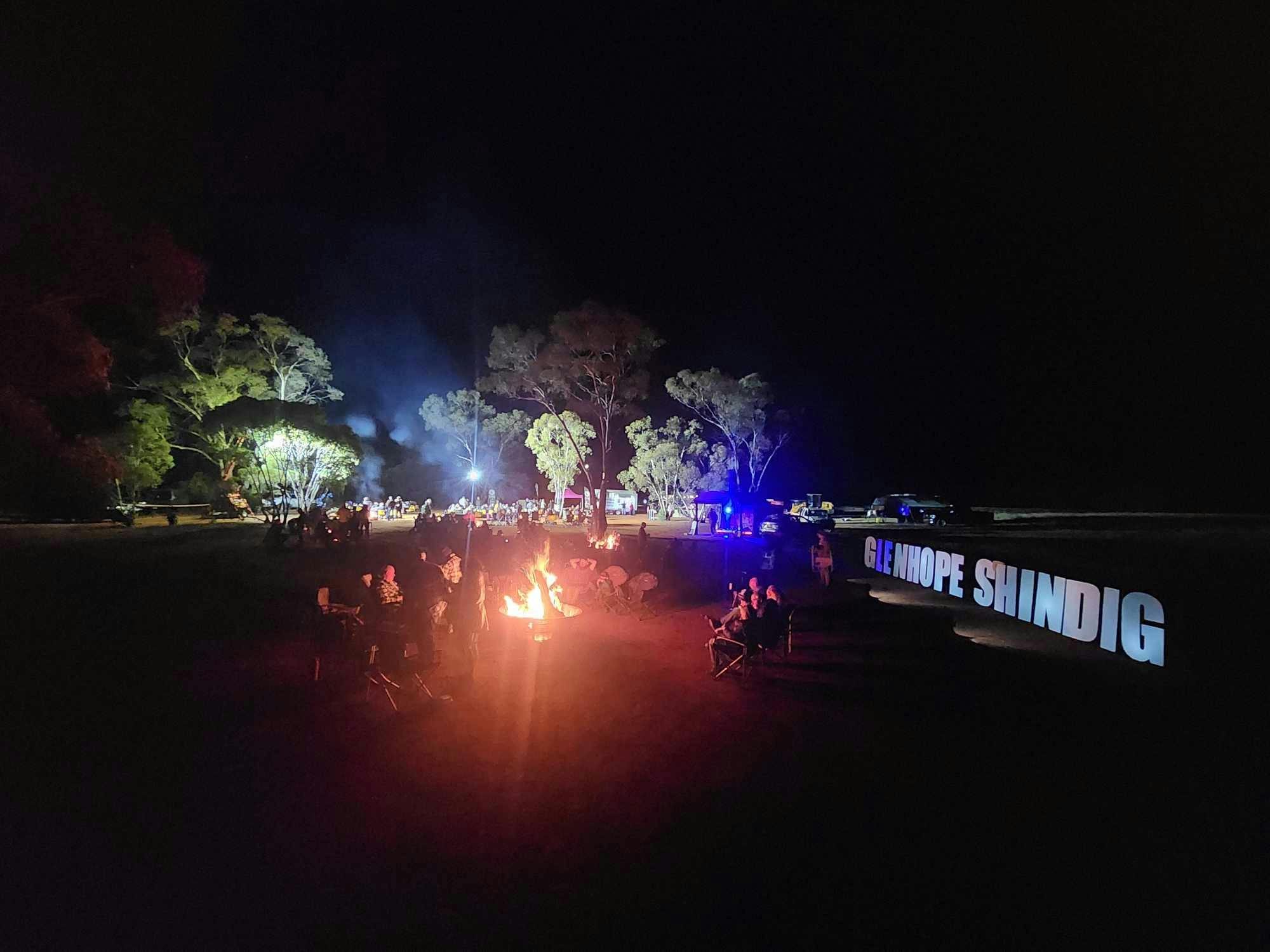 Evening at the shindig