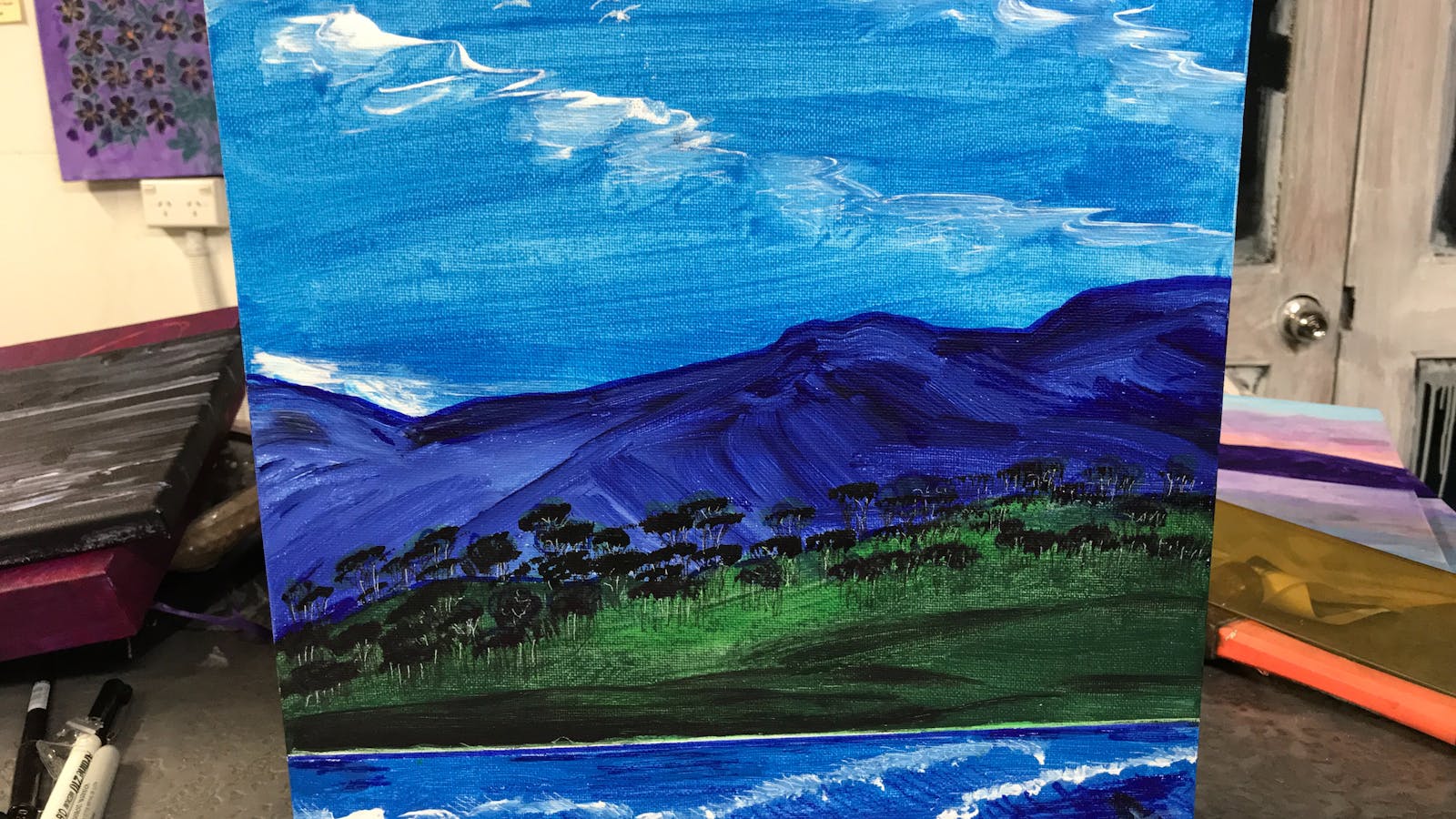 Acrylic on canvas small painting