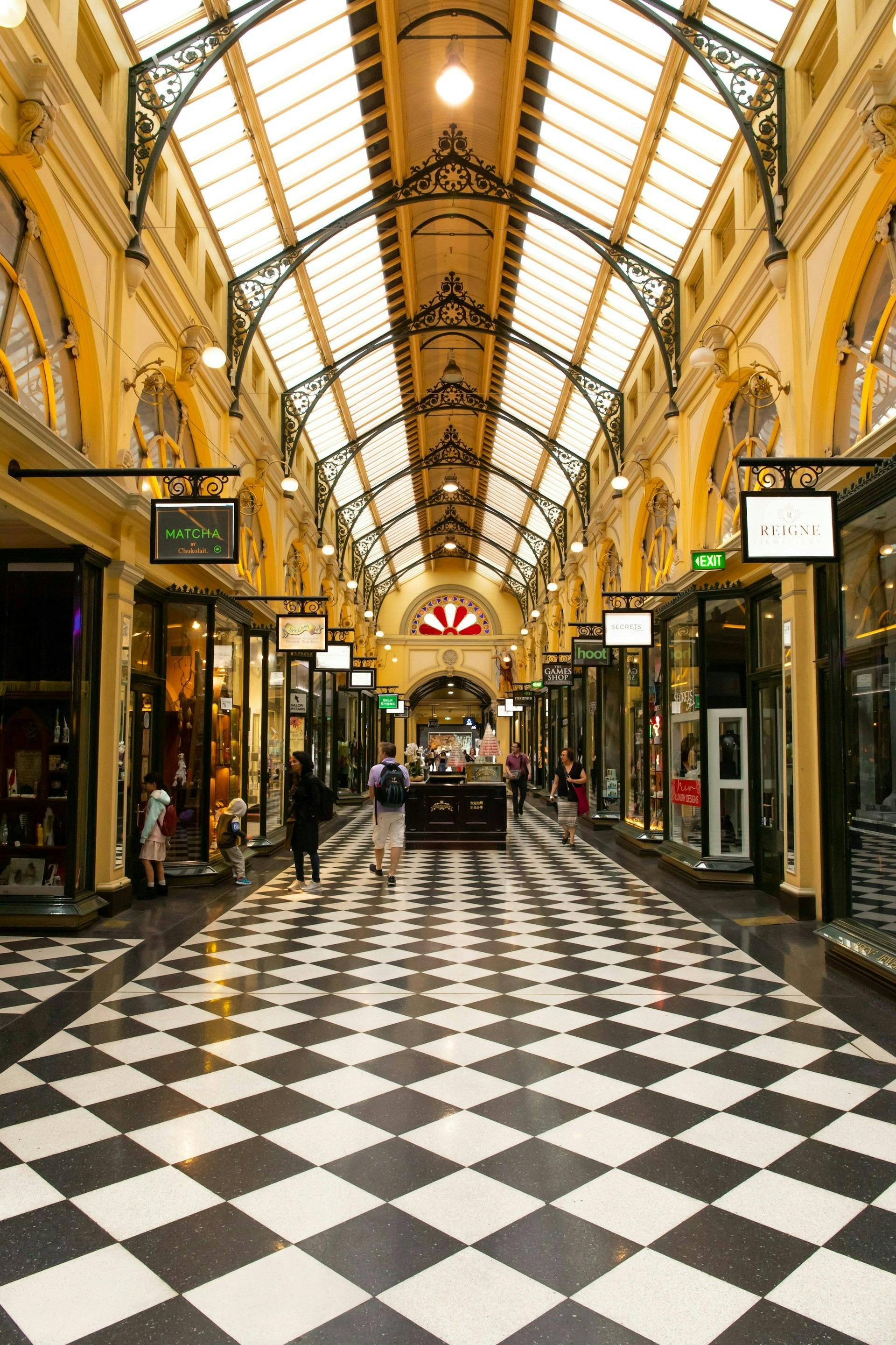 Elegant Victorian-era Block Arcade interior
