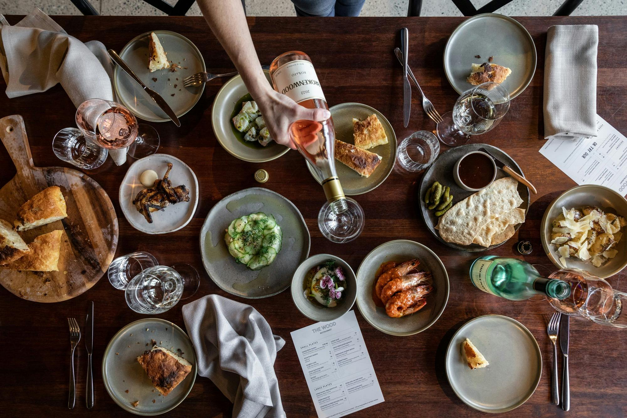 the wood restaurant at brokenwood wines