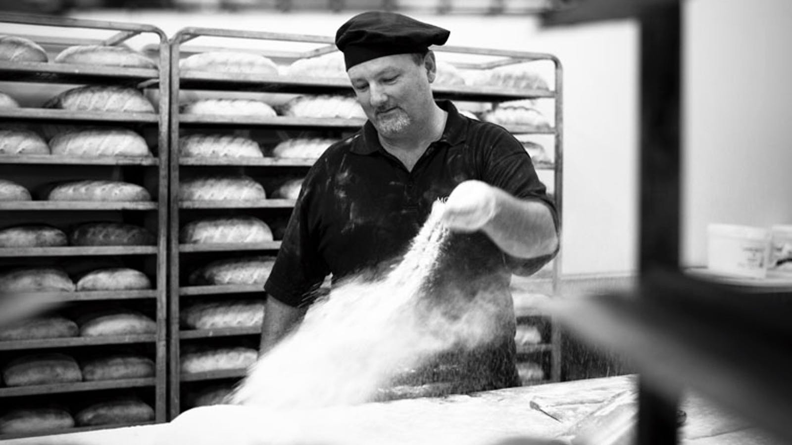 Stephen Arnott shaping dough