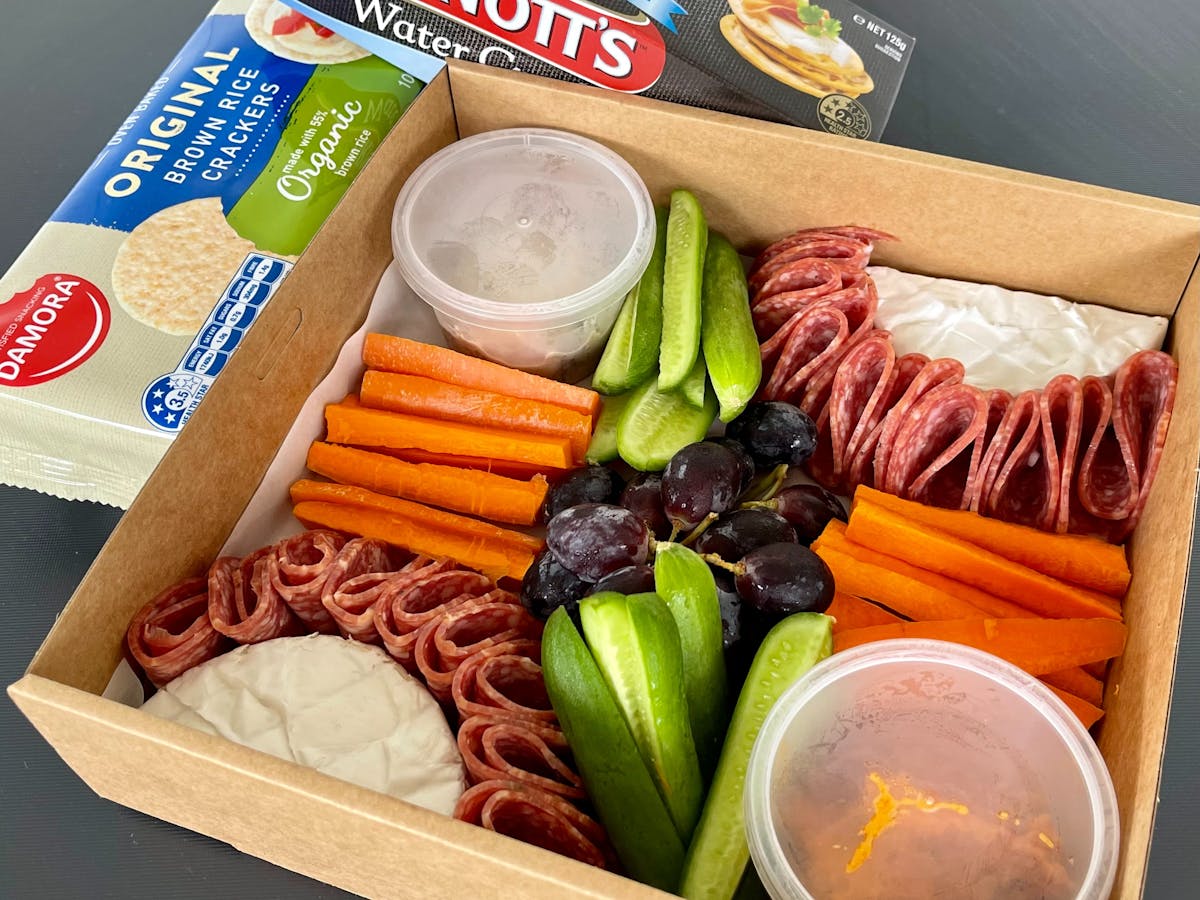 Complimentary savoury box given at Whispers in Glastonbury via Gympie near the Sunshine Coast of Qld