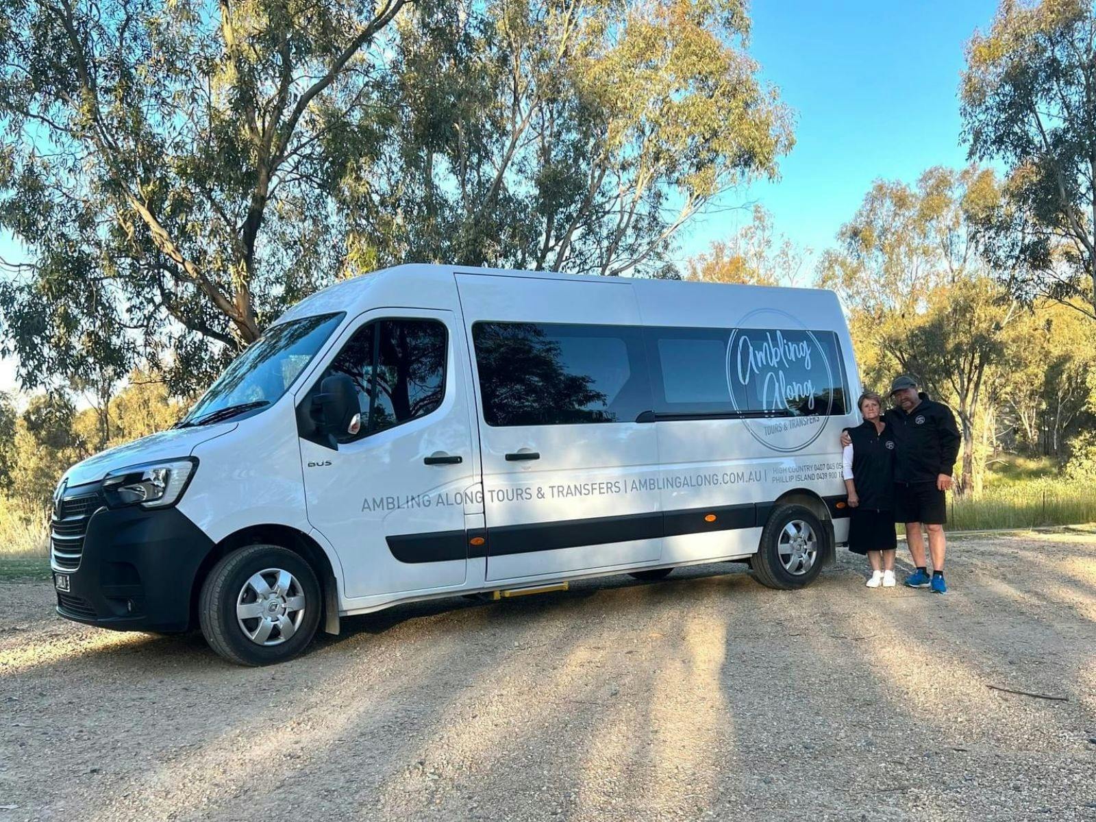 the owners and the day tour bus