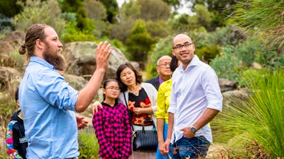 Garden's Ranger with international visitors