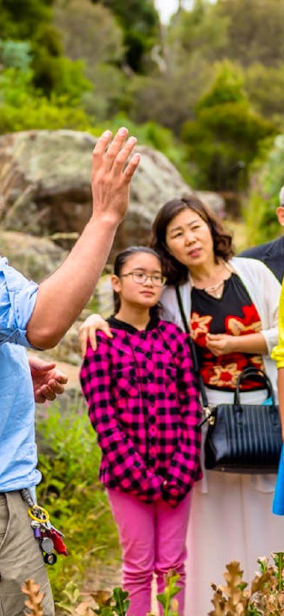 Garden's Ranger with international visitors