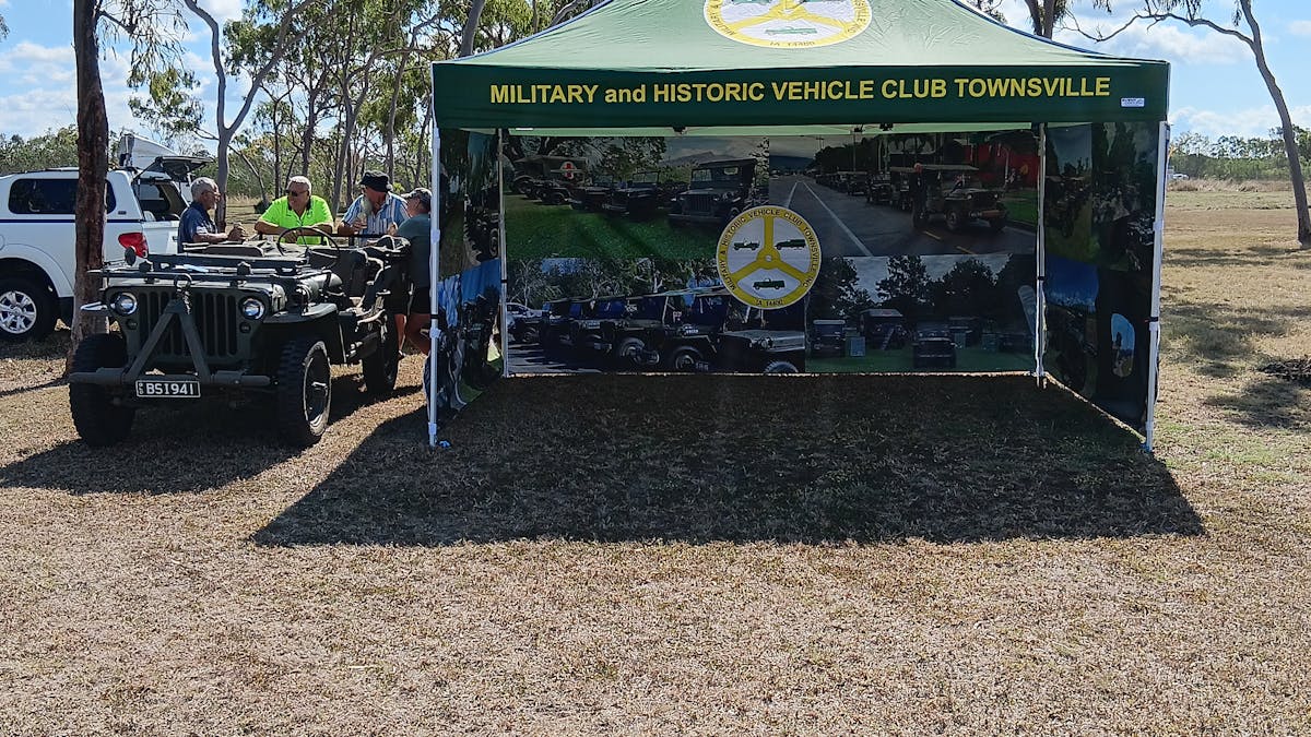 Restored ex-military vehicles