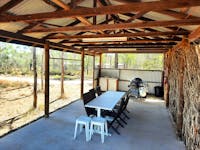 BBQ area with beautiful outdoor seating