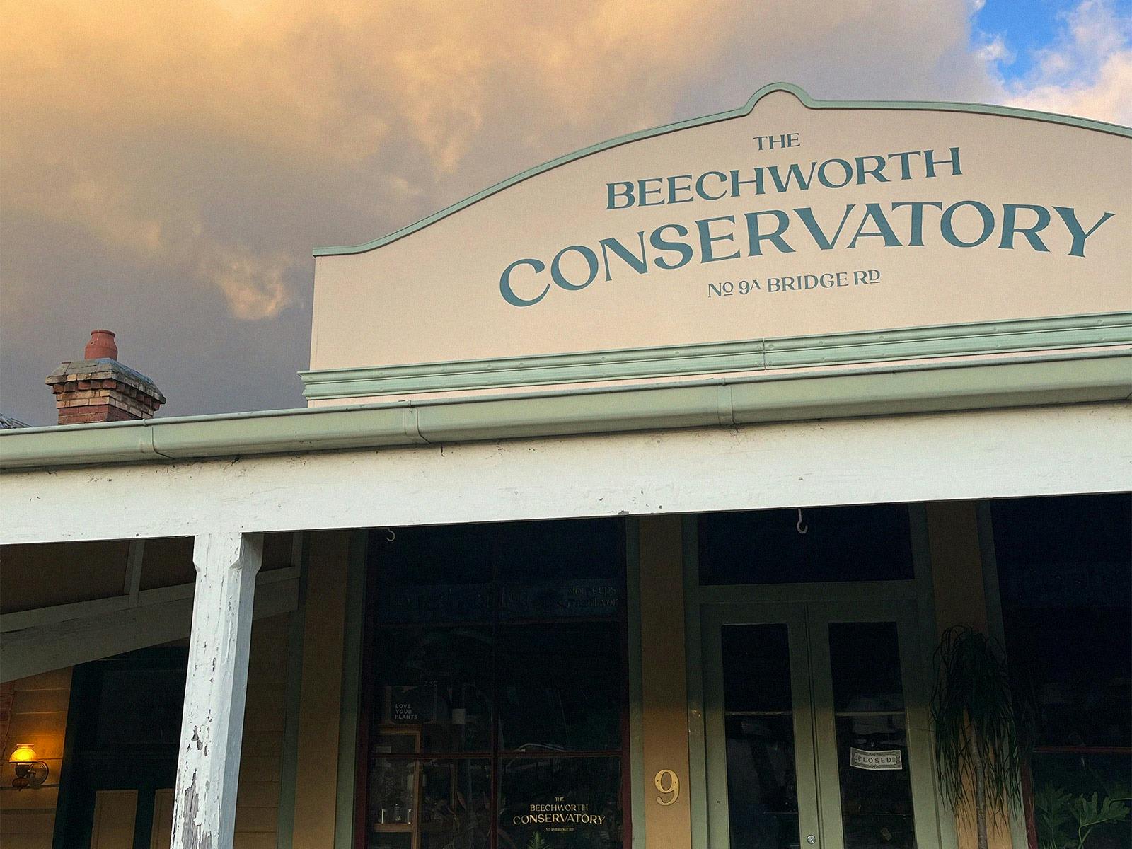 The Beechworth Conservatory heritage building front facade - 9 Bridge Road