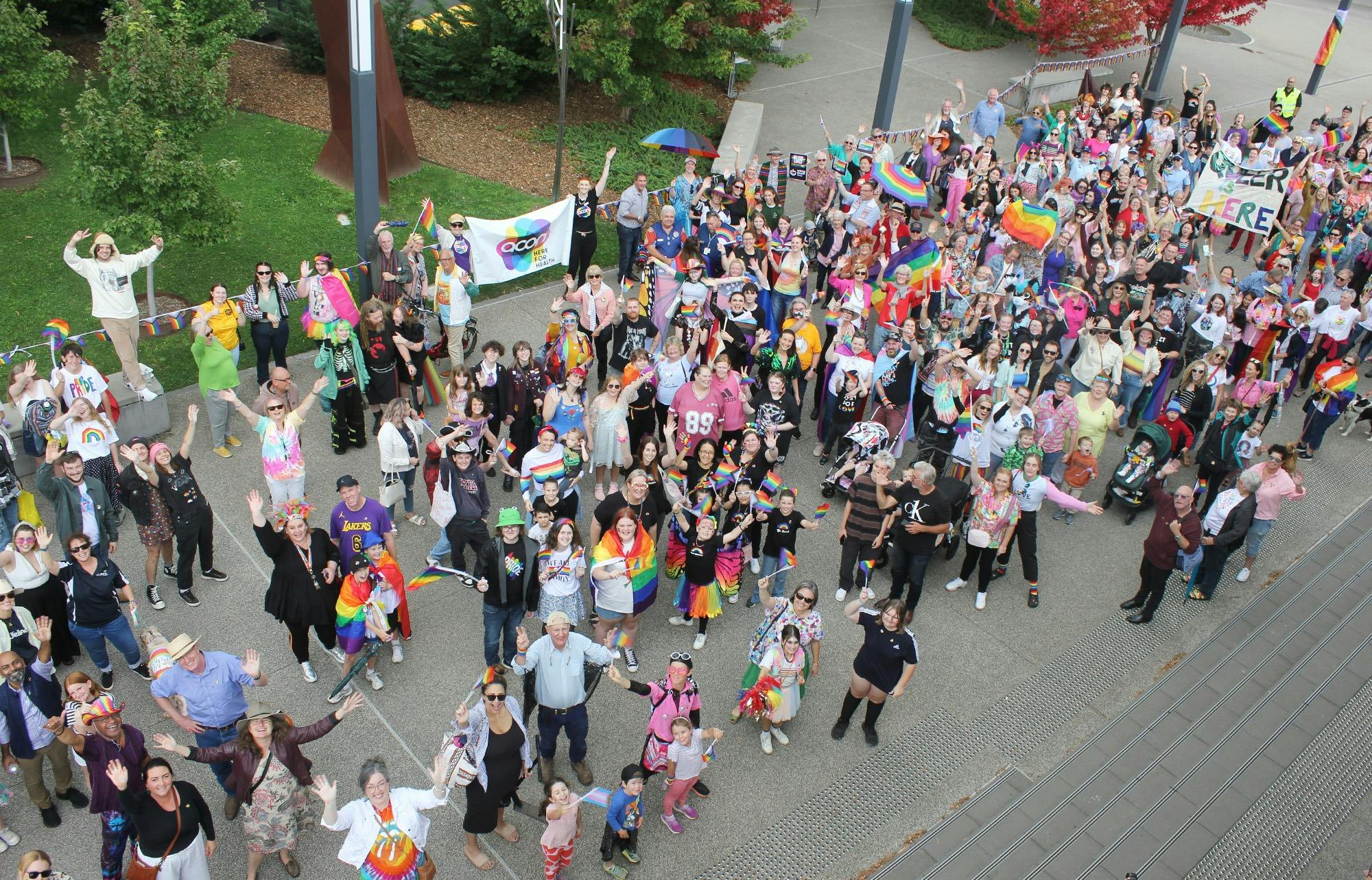 Rainbow walk group photo