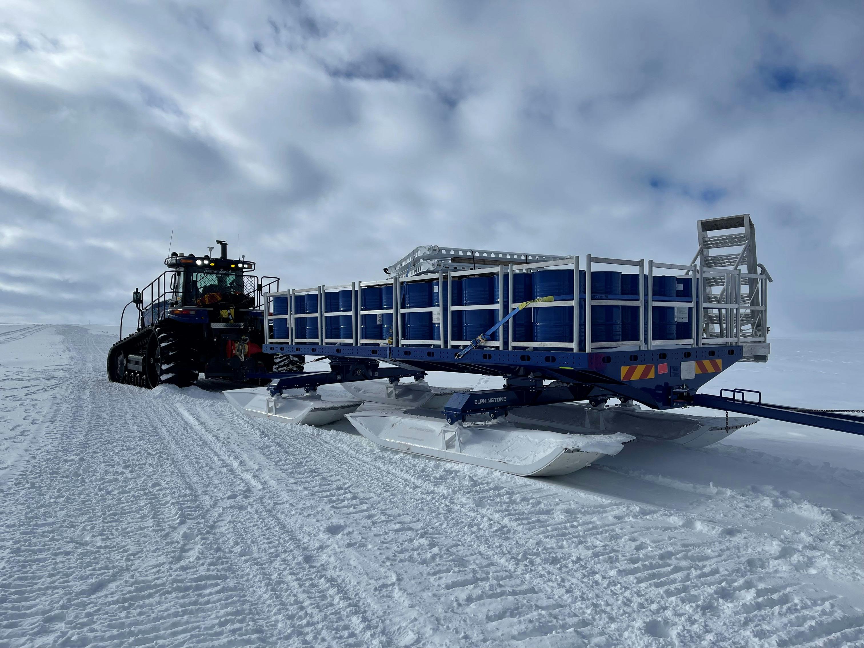A traverse trailer manufactured by Elphinston