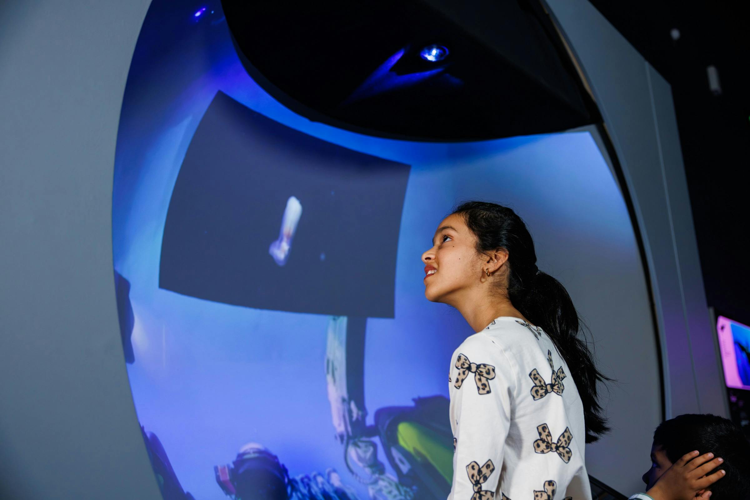 Child in OceanXperience exhibition